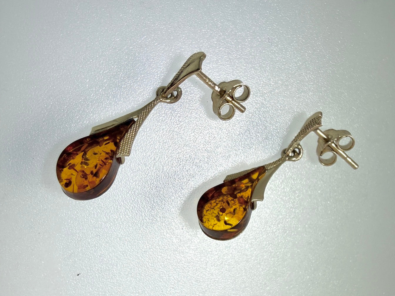 14K Gold Teardrop Pendant + Earrings Set – Handmade Luxury Gift