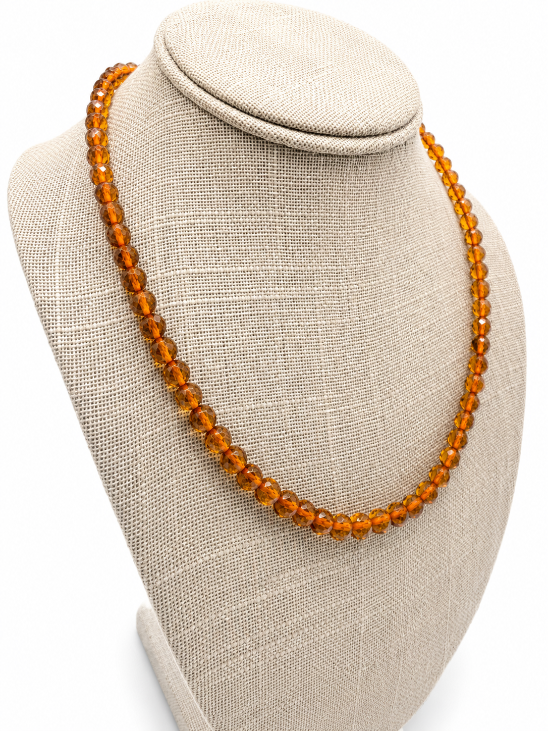 Handmade Genuine Baltic Amber Necklace – Faceted 6mm Baltic Amber Beads