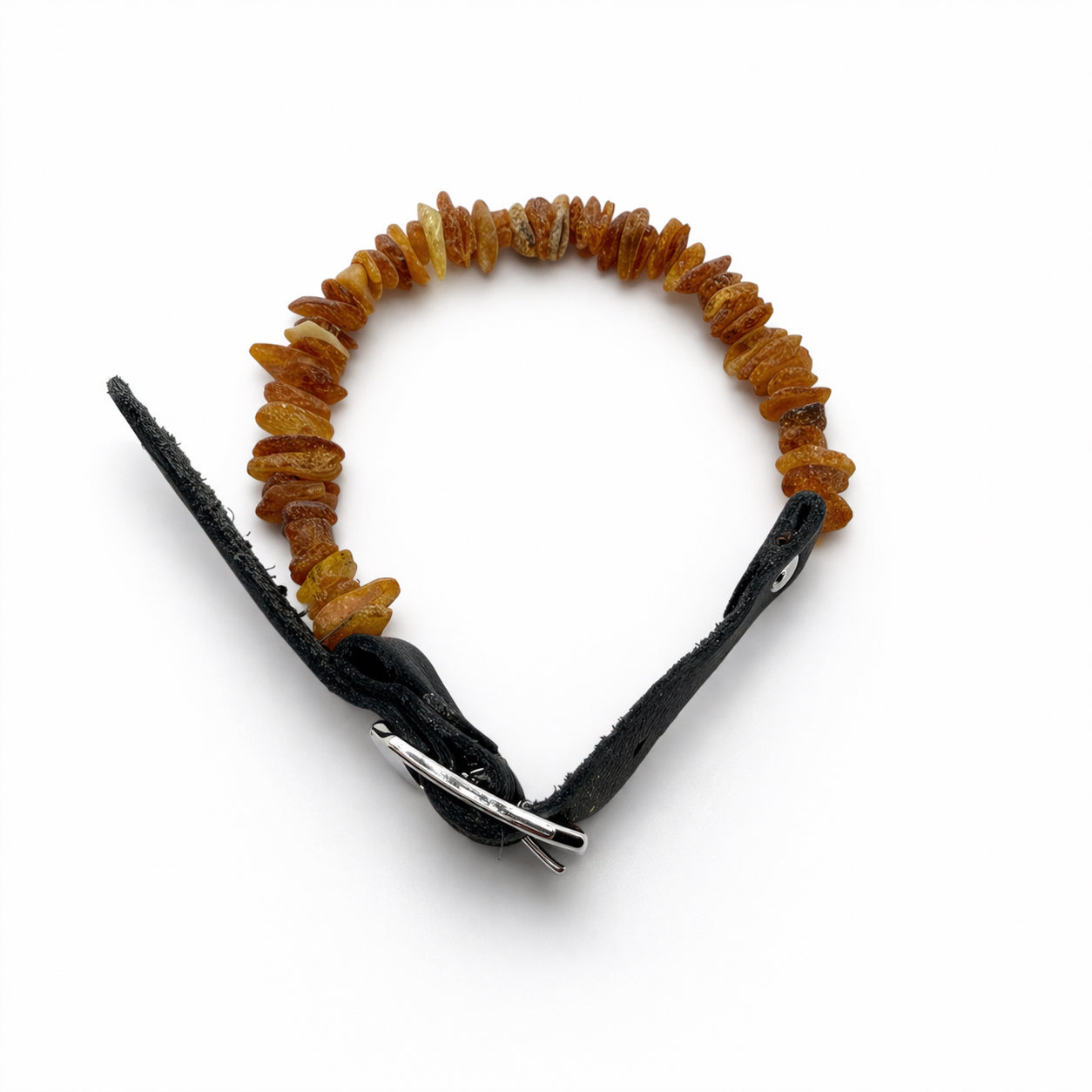 Genuine Baltic Amber Natural Unpolished Dog Collar Necklace