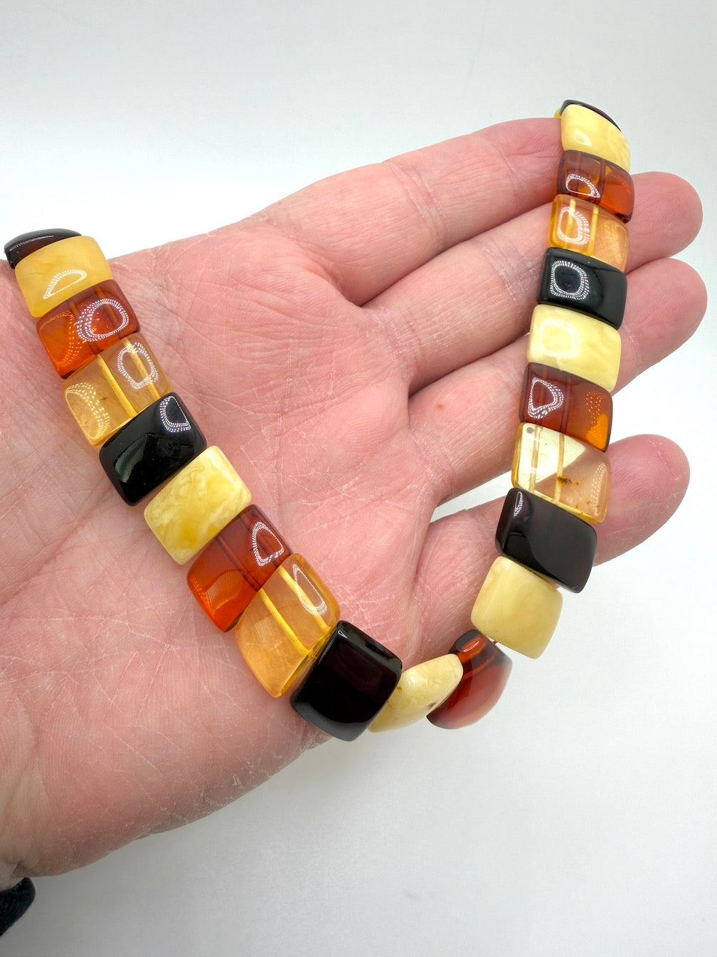 Baltic Amber Bib Necklace | Lemon, Butterscotch, Cherry & Cognac Amber