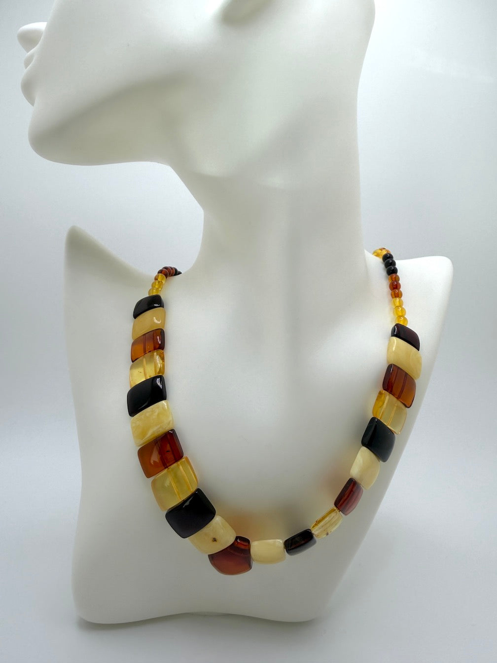 Baltic Amber Bib Necklace | Lemon, Butterscotch, Cherry & Cognac Amber