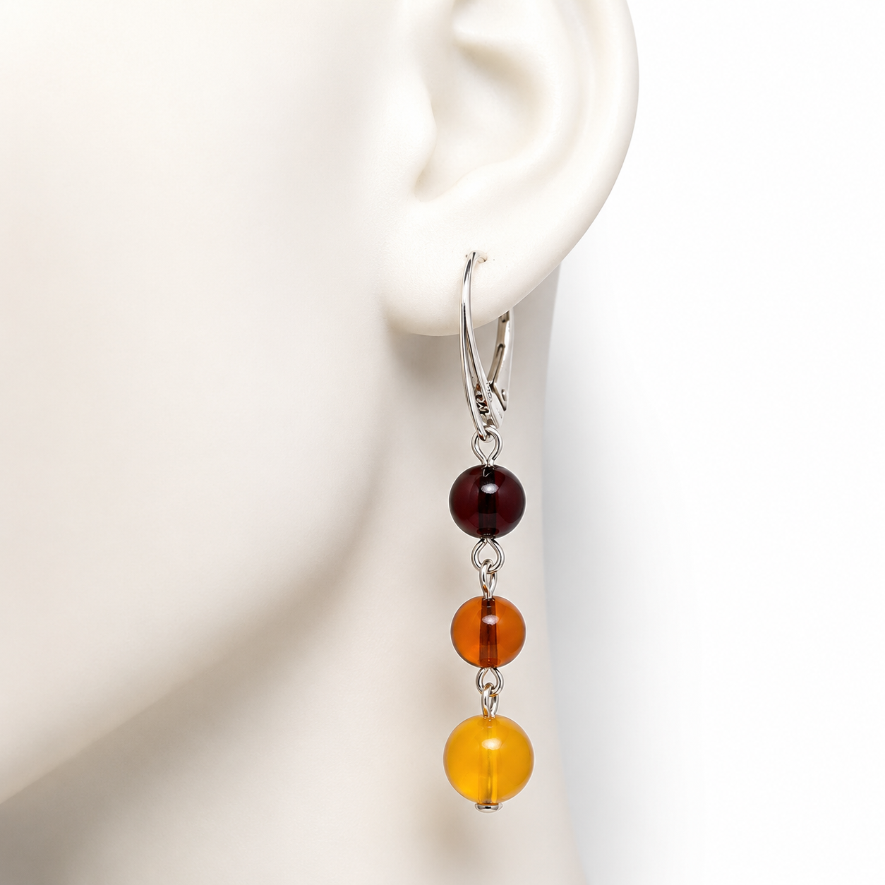 Baltic Amber Drop Lever Back Earrings – Cherry, Honey & Lemon Amber Dangle Earrings