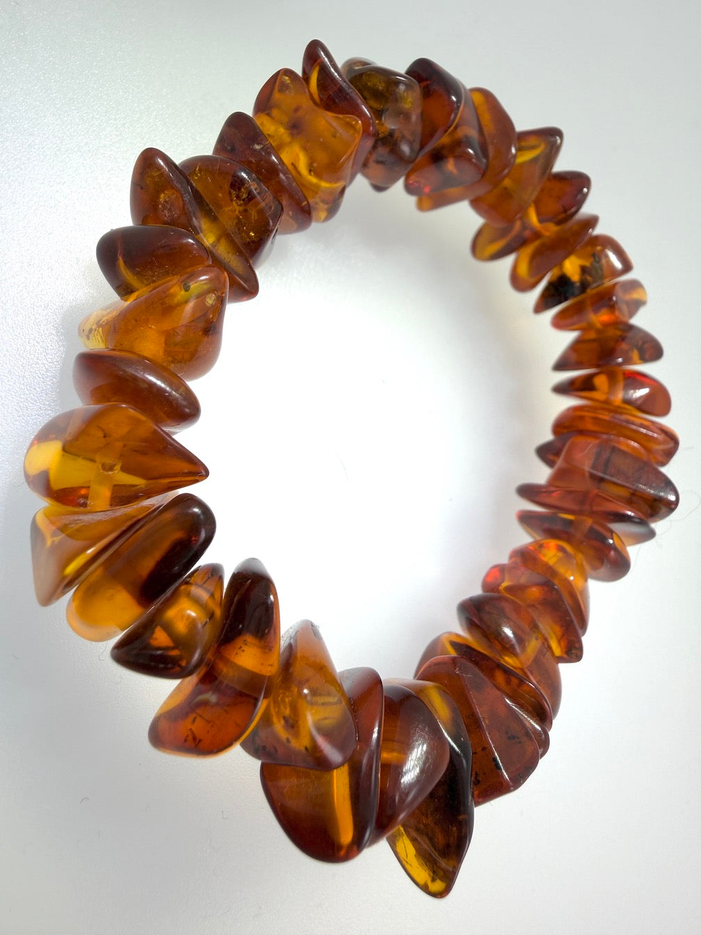 Baltic Amber Honey Chunk Stretch Bracelet – Natural Organic Amber Jewelry