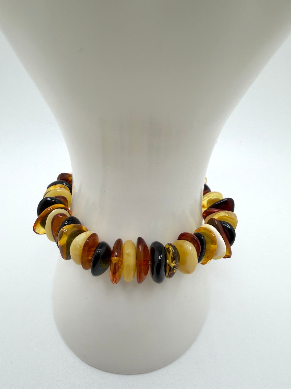 Baltic Amber Honey Stretch Bracelet – Natural Organic Amber Chunks