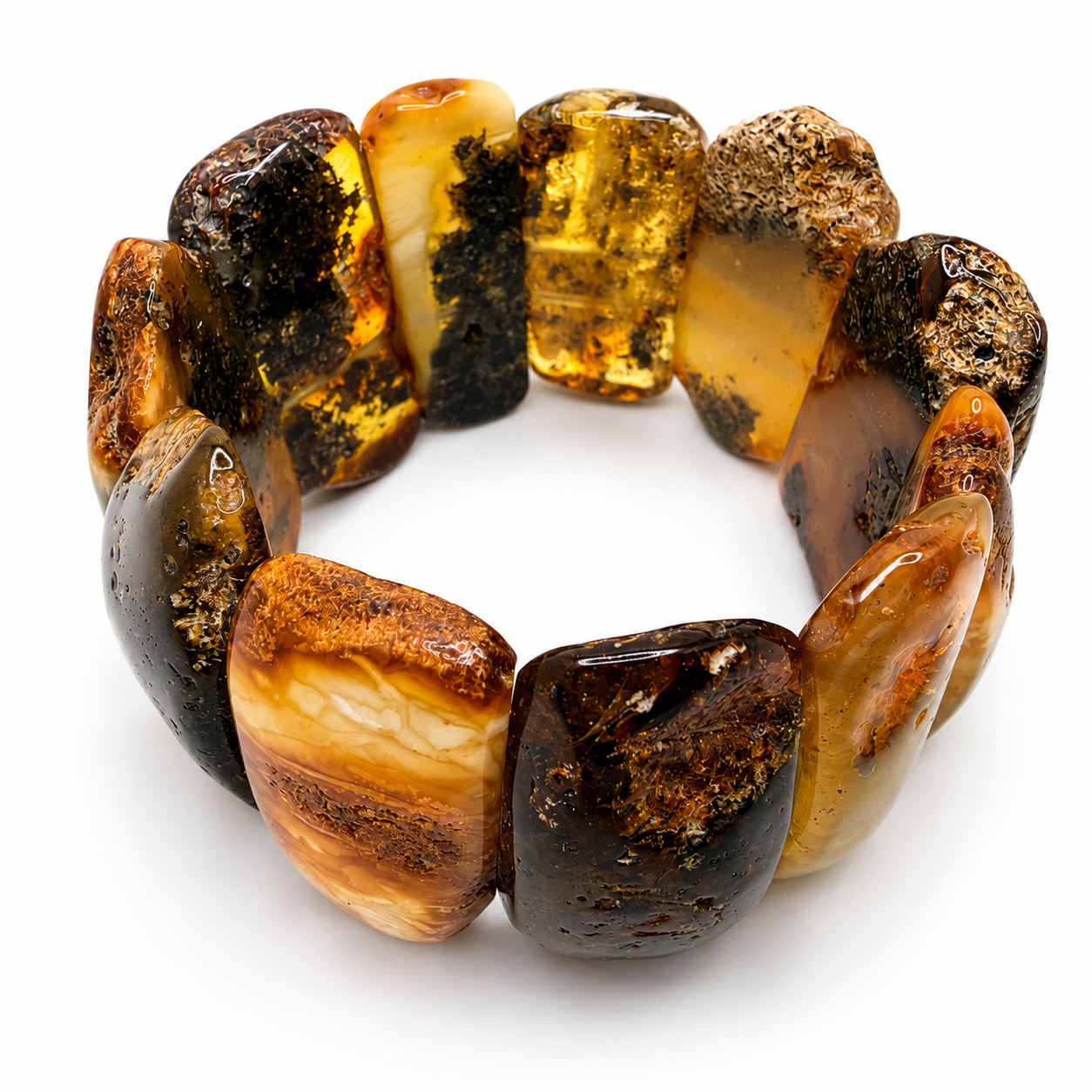 Genuine Baltic Amber Oversized Chunk Bracelet