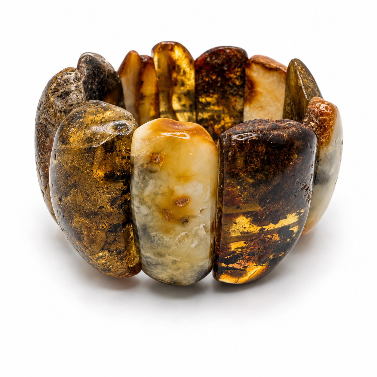 Genuine Baltic Amber Oversized Chunk Bracelet