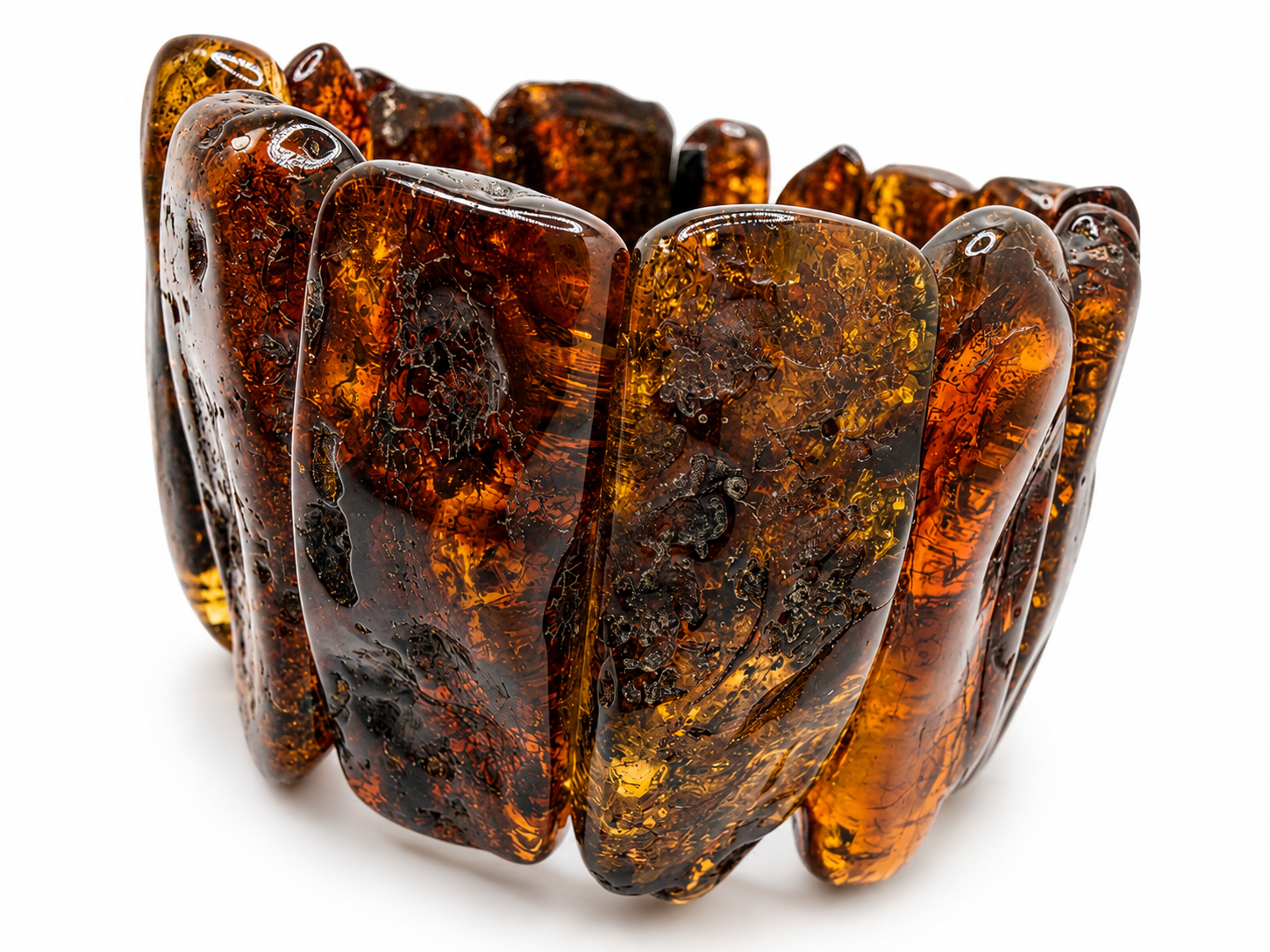 Baltic Amber Stretch Bracelet – Honey Cognac Amber