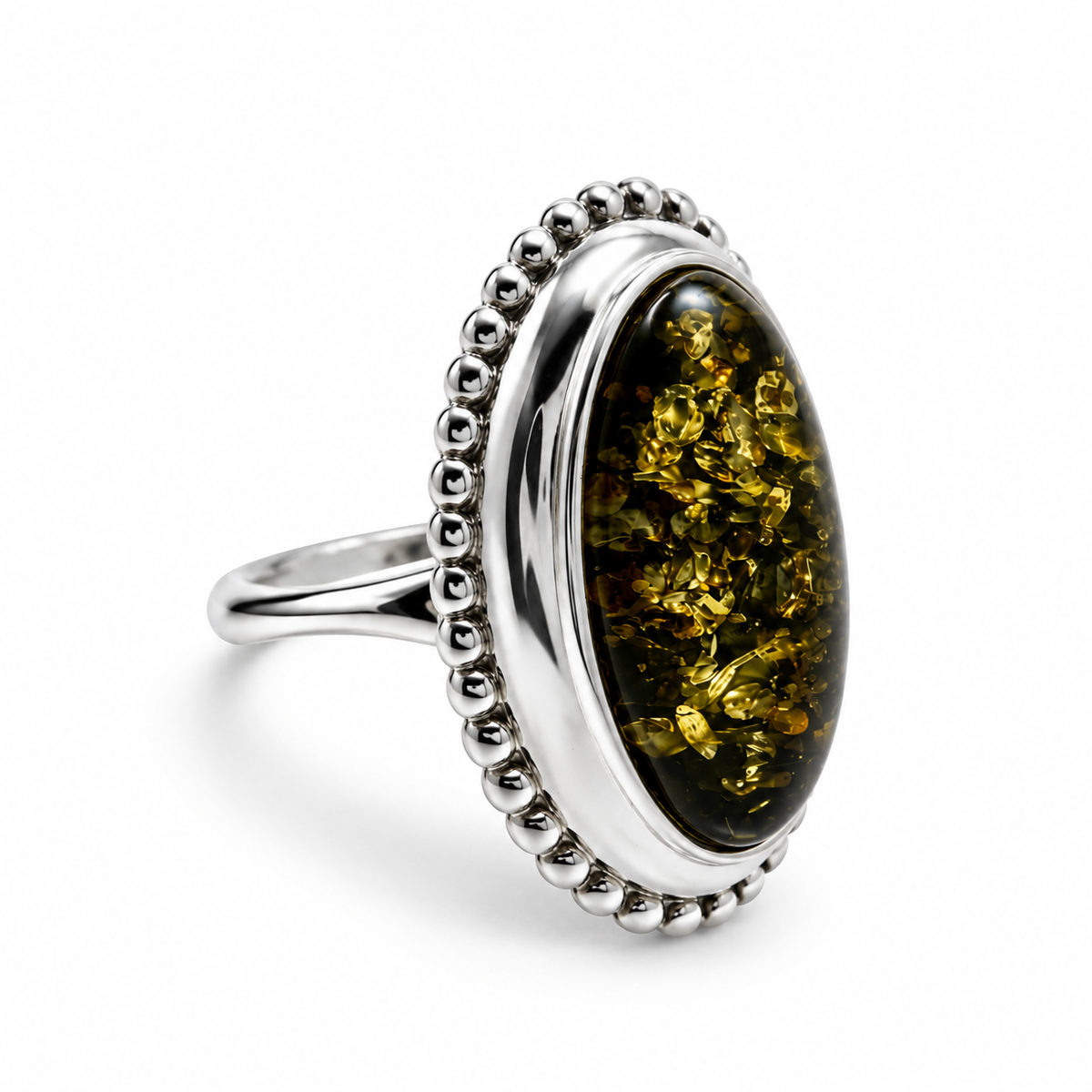 Baltic Amber Secret Compartment Ring