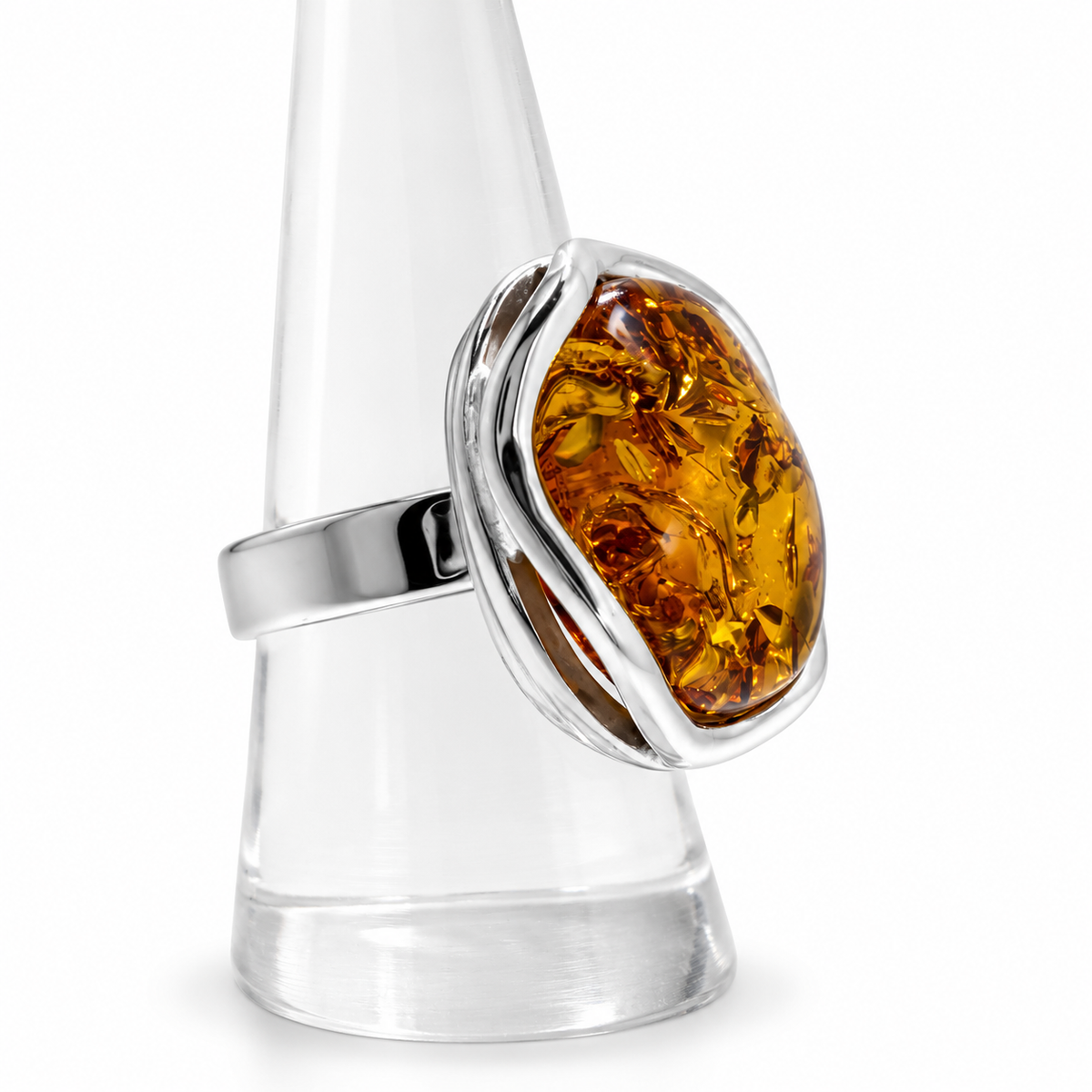 Baltic Amber Sterling Silver Ring