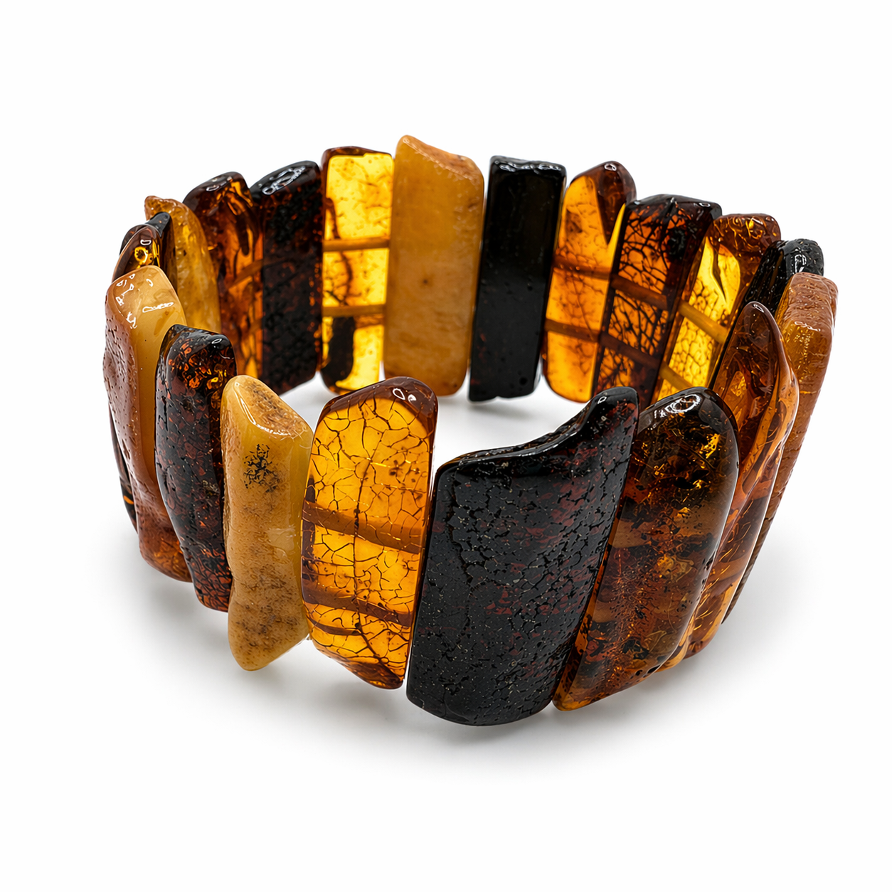 Baltic Amber Stretch Bracelet – Honey Cognac Amber