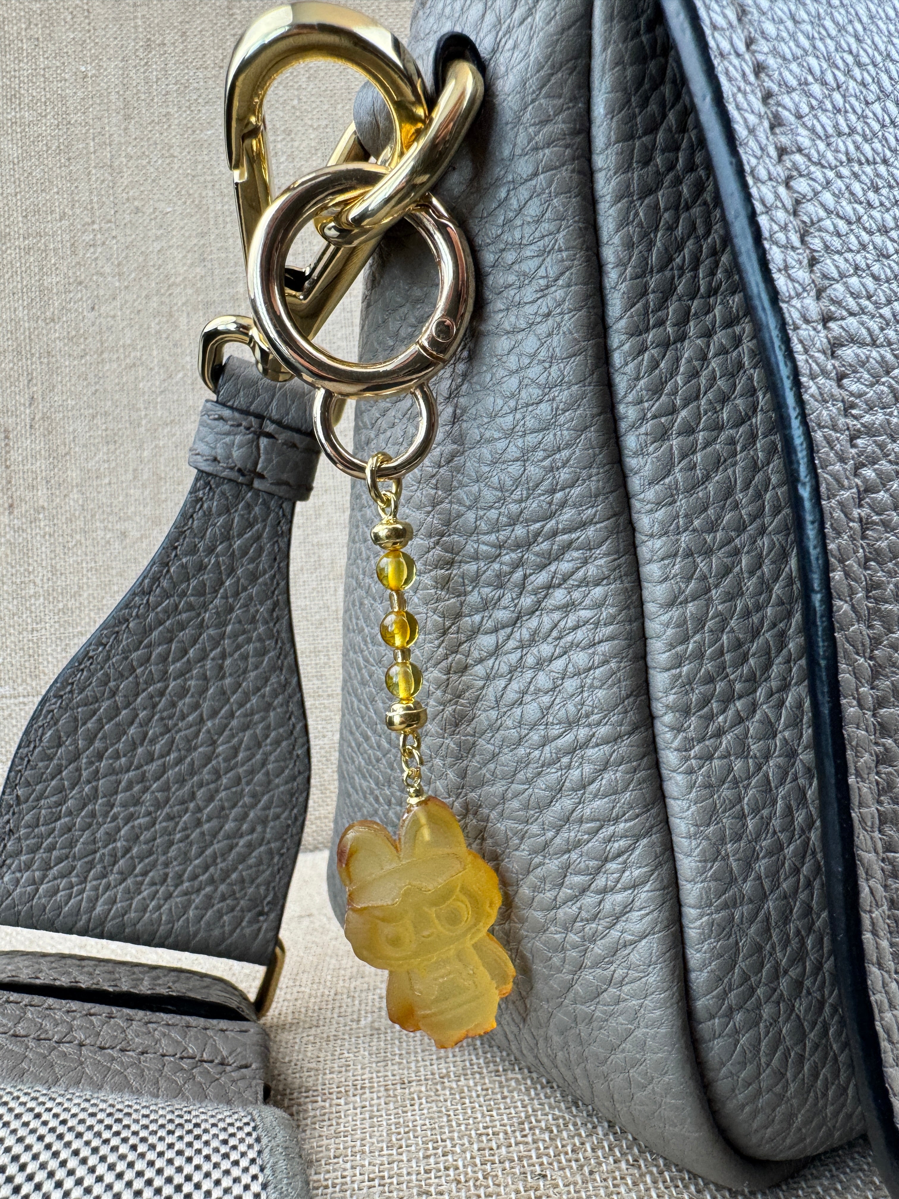 Baltic Amber “Labubu” Purse Charm