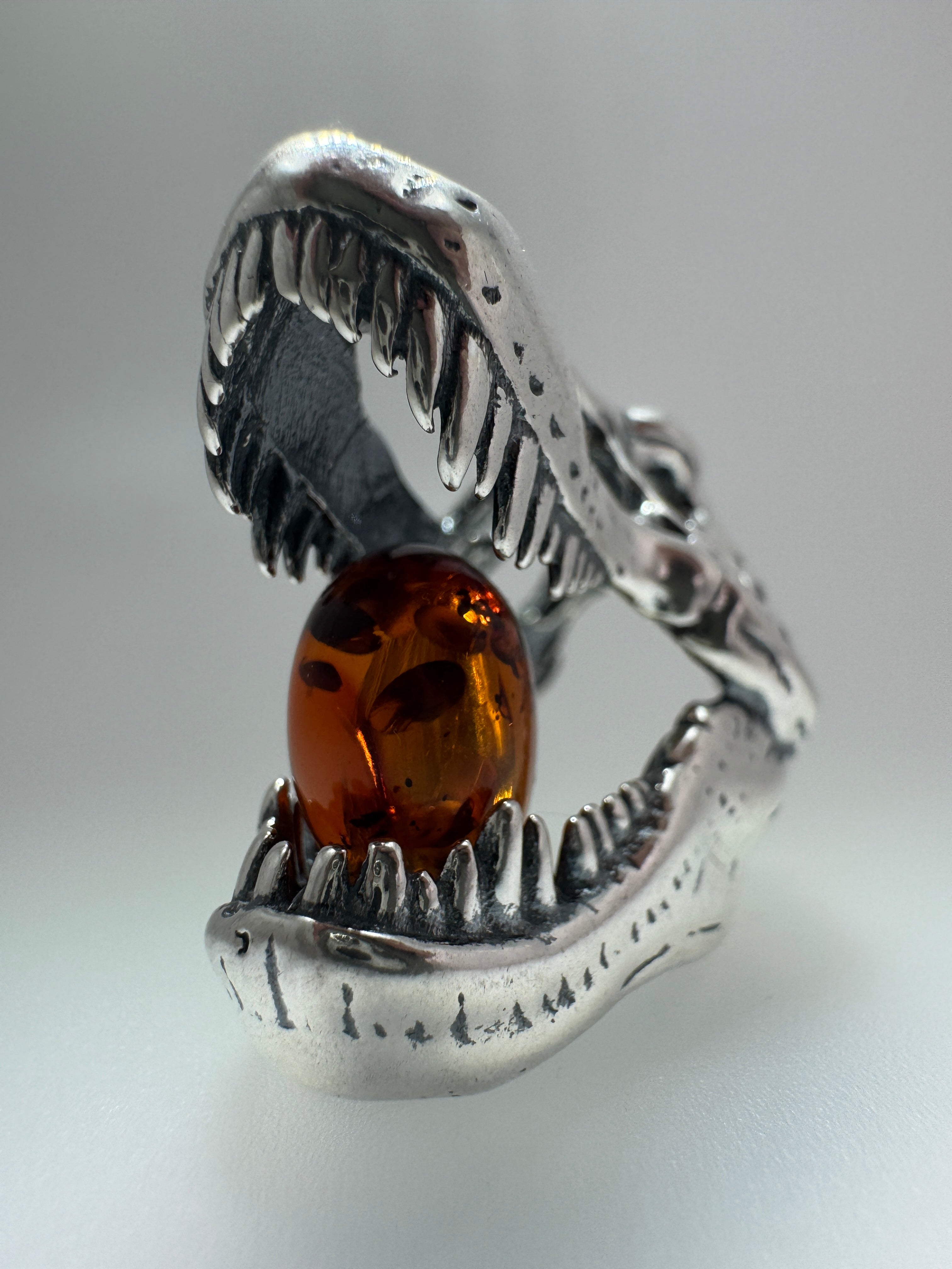 Extra-Large Sterling Silver T. Rex Dinosaur Head Pendant4.JPG