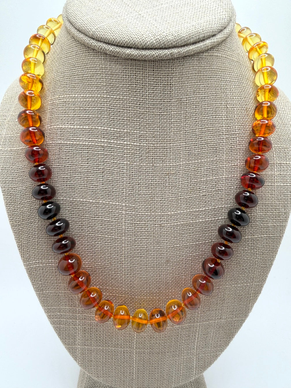 Genuine Baltic Amber Baroque Ball Necklace – Multicolor Rainbow