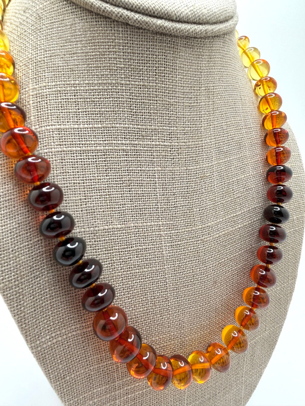 Genuine Baltic Amber Baroque Ball Necklace – Multicolor Rainbow