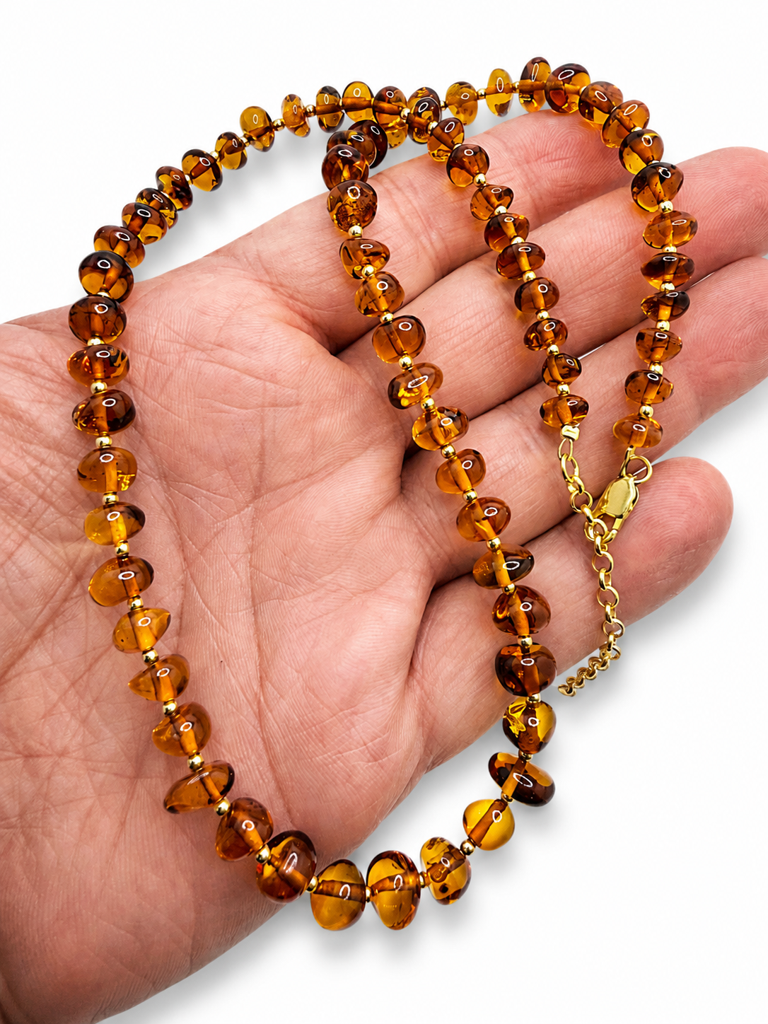 Genuine Baltic Amber Baroque Bead Necklace