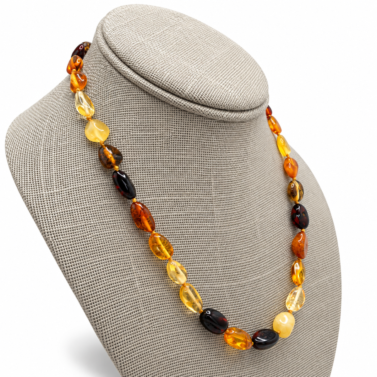 Genuine Baltic Amber Graduated Bead Necklace