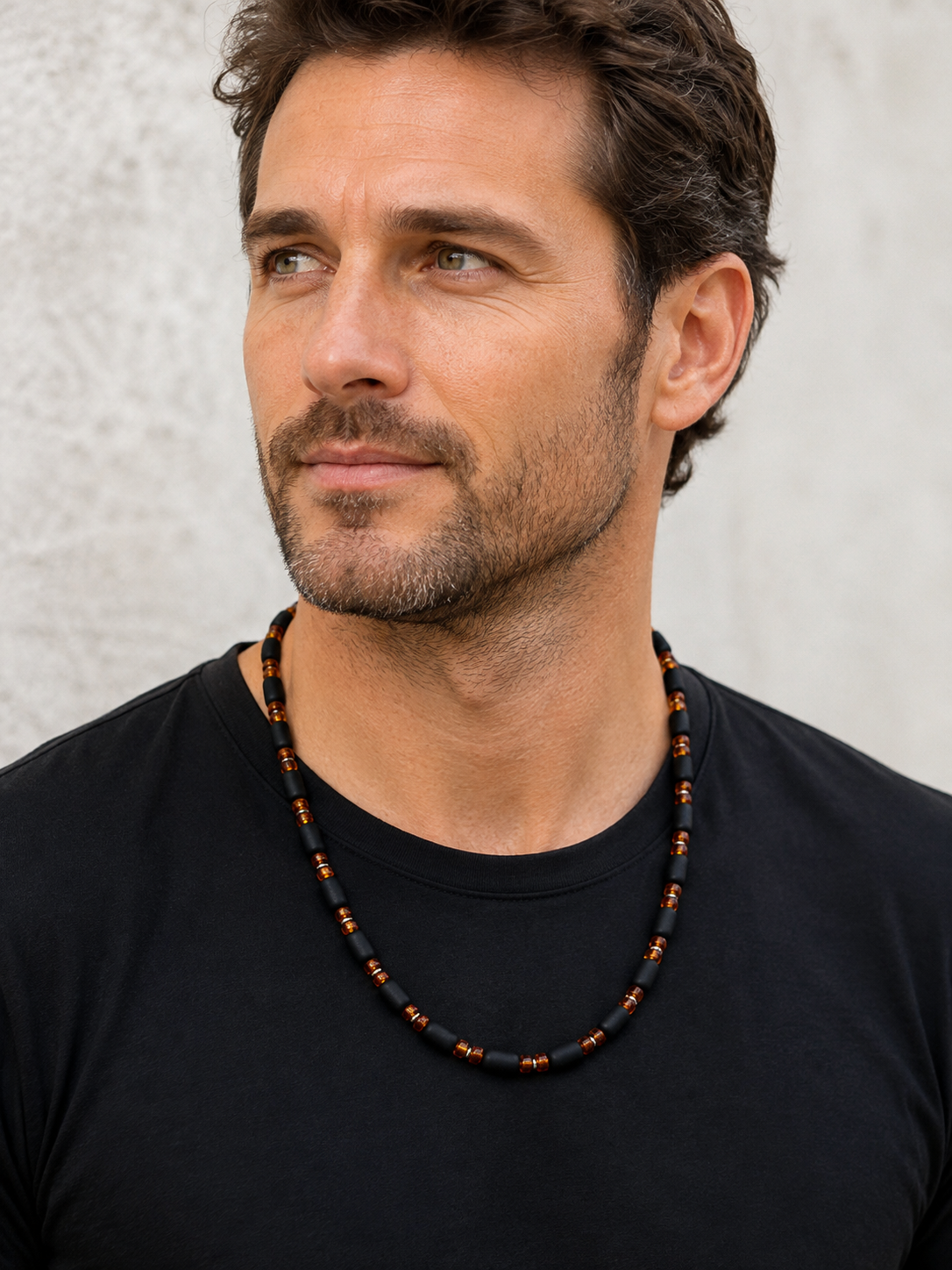 Genuine Baltic Amber Men’s Necklace