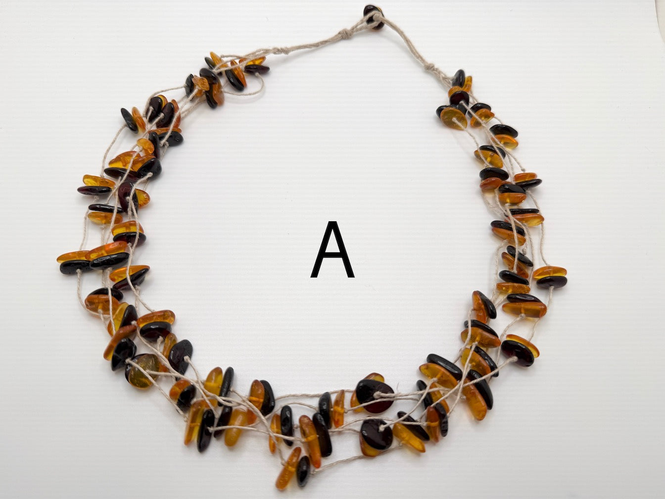 Genuine Baltic Amber Multi-Strand Knotted Necklace – Handmade in Poland