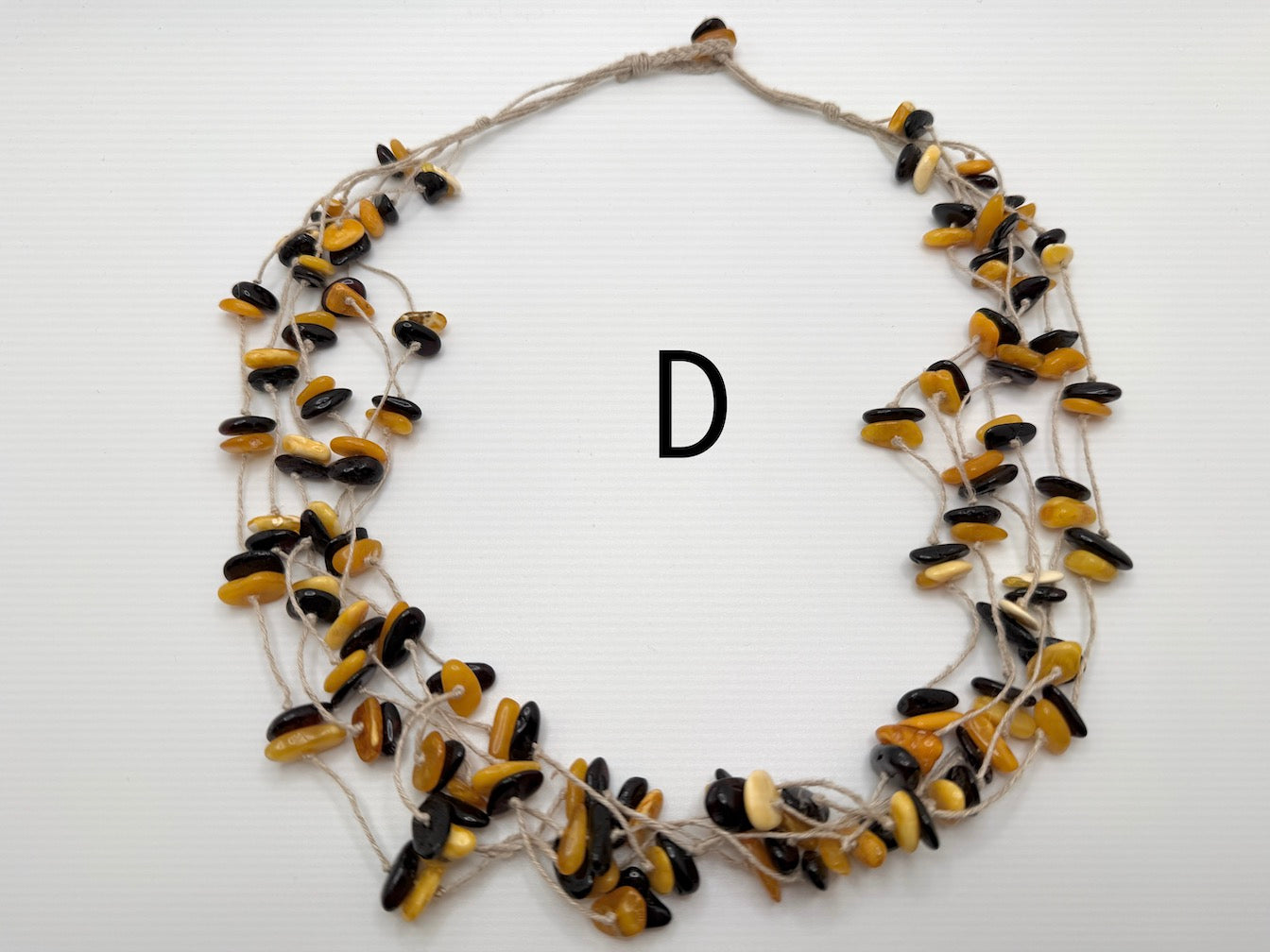 Genuine Baltic Amber Multi-Strand Knotted Necklace – Handmade in Poland