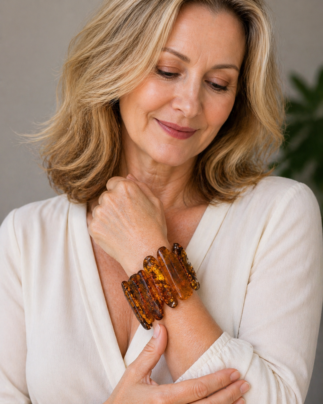 Genuine Baltic Amber Oversized Chunk Bracelet – Golden Honey & Cognac | Museum Quality | One of a Kind Statement Piece | 175g