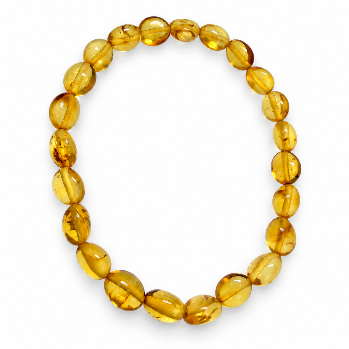 Genuine Baltic Amber Stretch Bracelet, Cognac Lemon or Multicolor