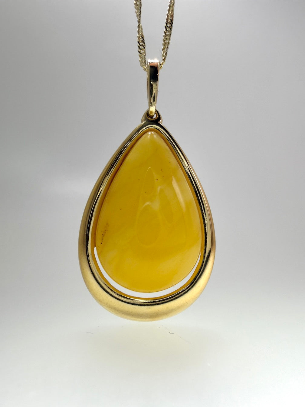 Handmade in Poland • Gold Plated Sterling Silver • Genuine Butterscotch Baltic Amber Set
