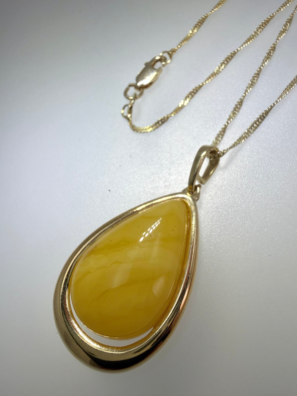 Handmade in Poland • Gold Plated Sterling Silver • Genuine Butterscotch Baltic Amber Set