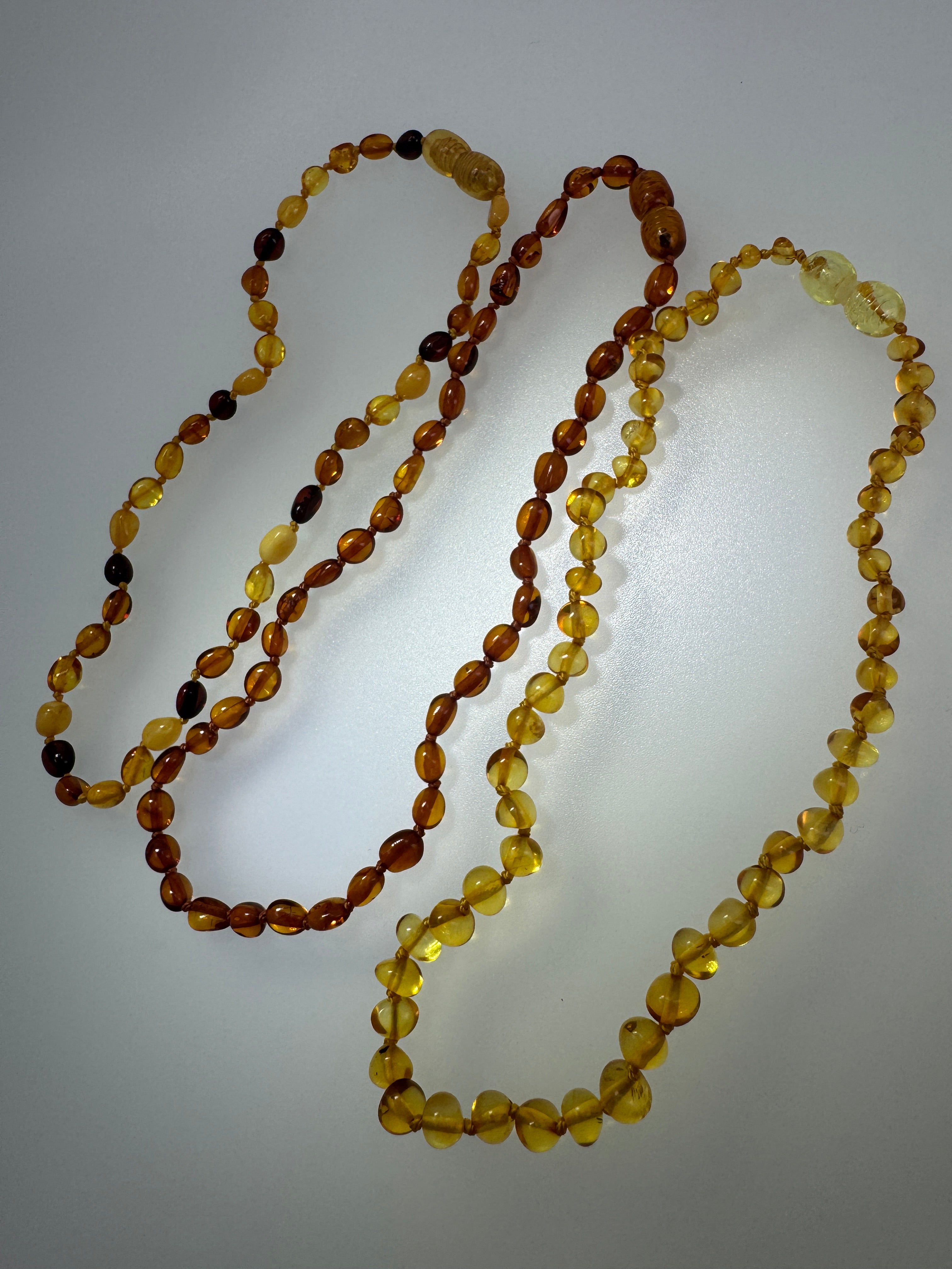 Genuine Baltic Amber Baby Teething Necklace – Cognac, Lemon, or Multicolor - Natural Pain Relief for Babies