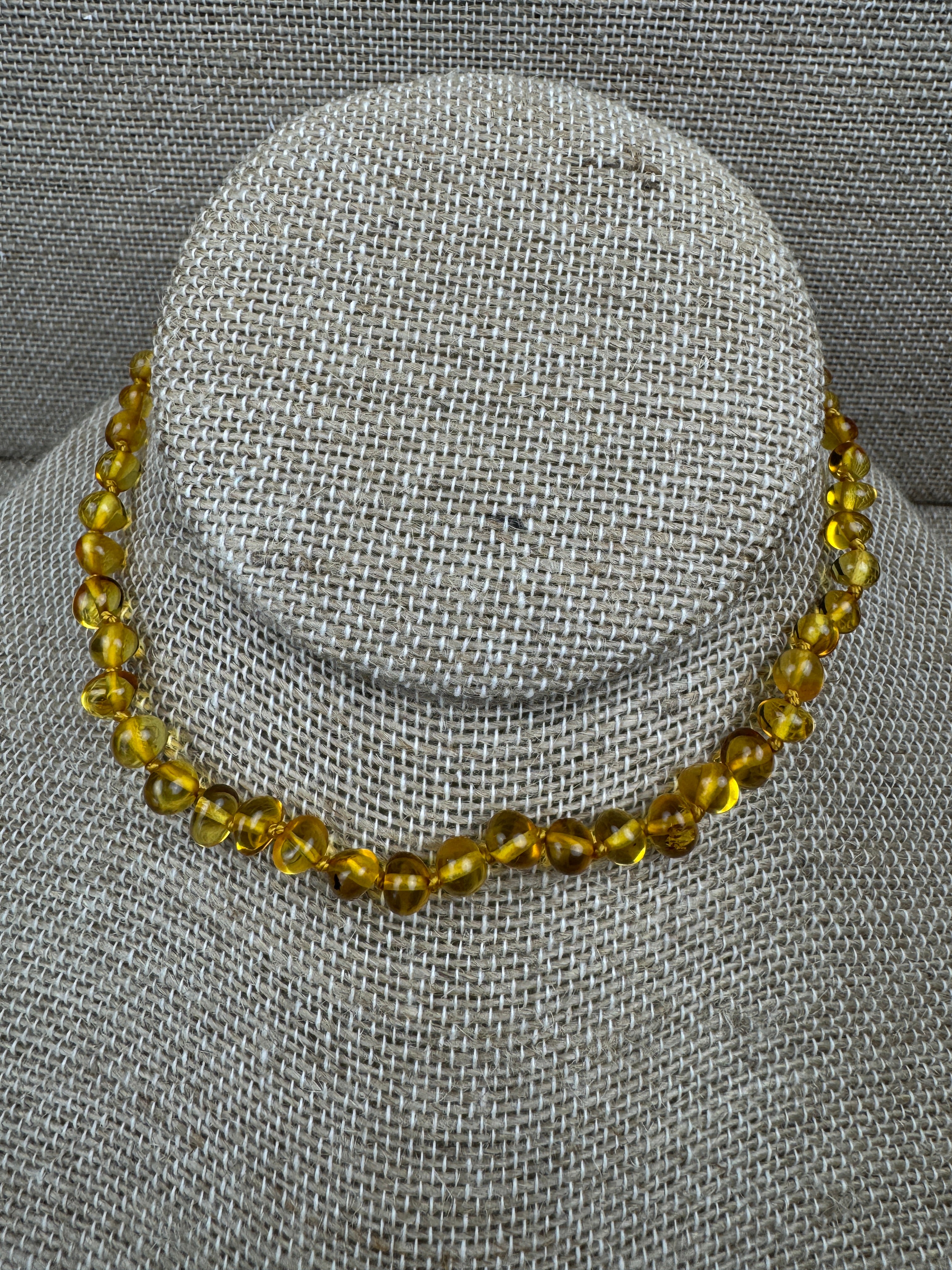 Genuine Baltic Amber Baby Teething Necklace – Cognac, Lemon, or Multicolor - Natural Pain Relief for Babies