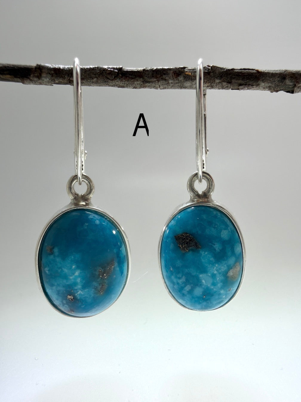 Handmade Sleeping Beauty Turquoise Drop Earrings | Sterling Silver | Made in Poland