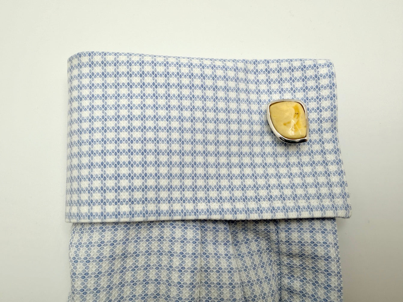 Handmade Sterling Silver & Genuine Baltic Amber Men’s Cufflinks — Cognac or Butterscotch