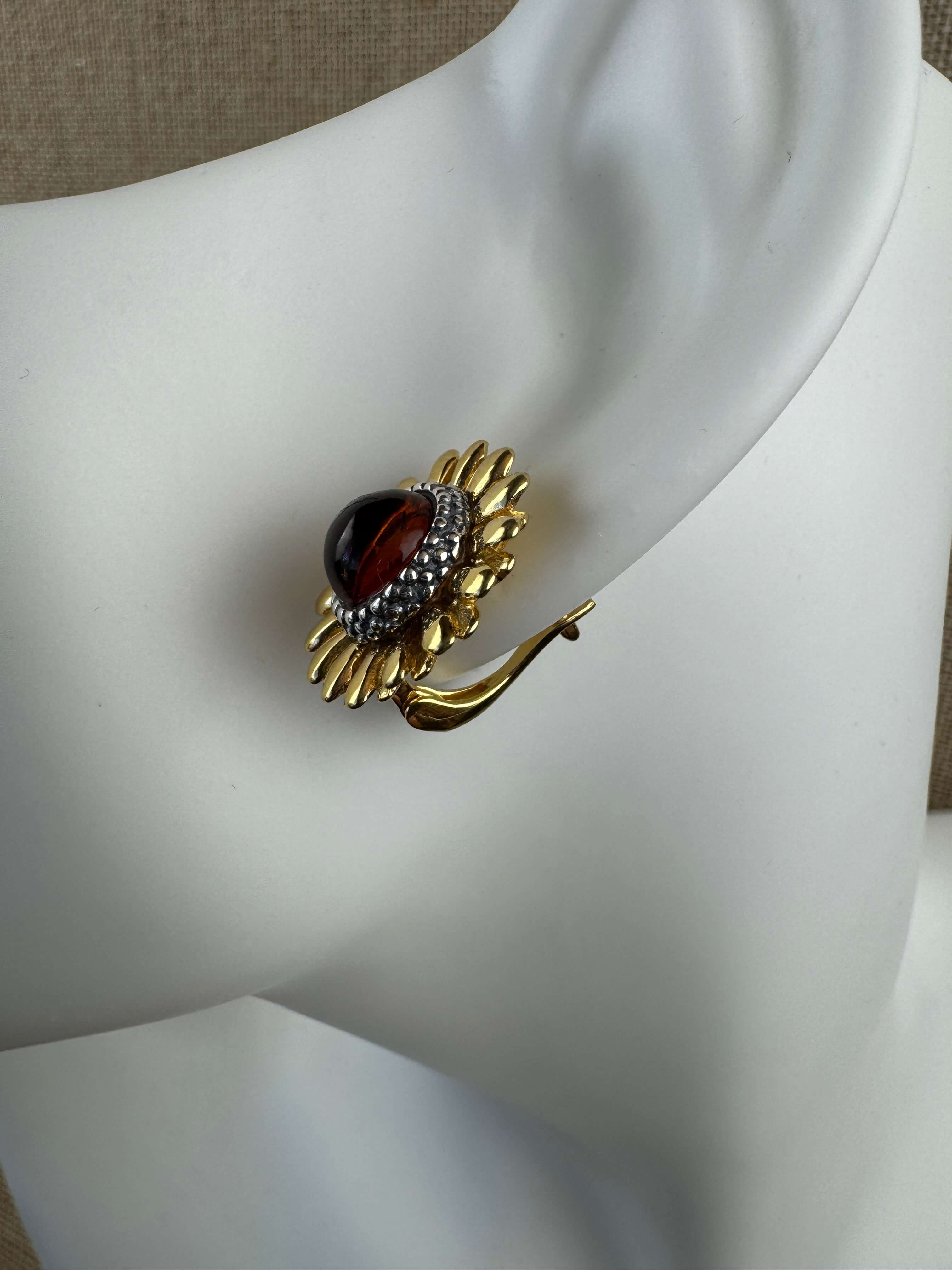 Handmade Sterling Silver Baltic Amber Sunflower Earrings – Pick Your Style - Leverback, English Lock or Post - Matching Set Available