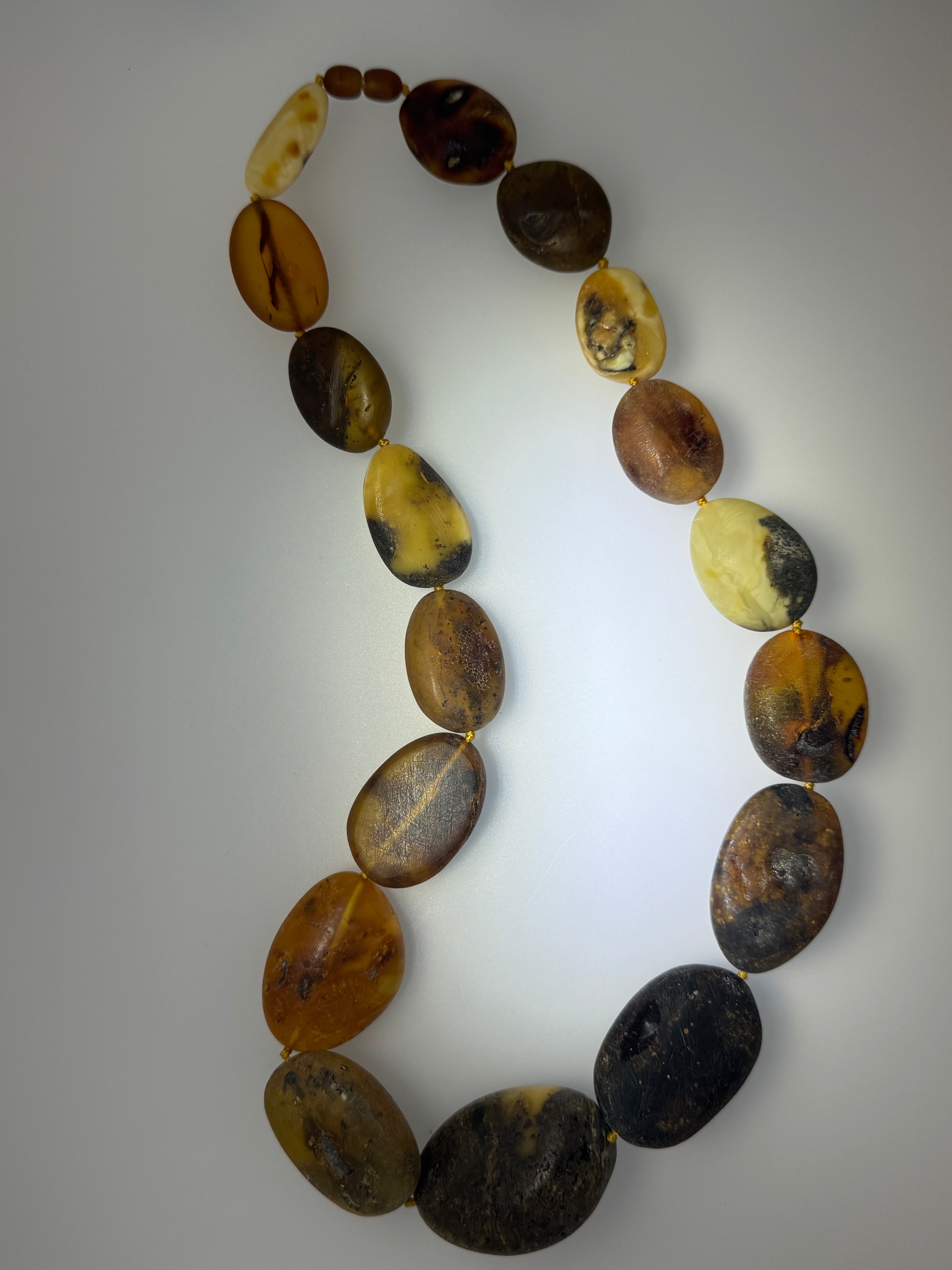 Museum Quality Butterscotch Baltic Amber Necklace – Natural Tumbled Beads, 24” Statement Piece