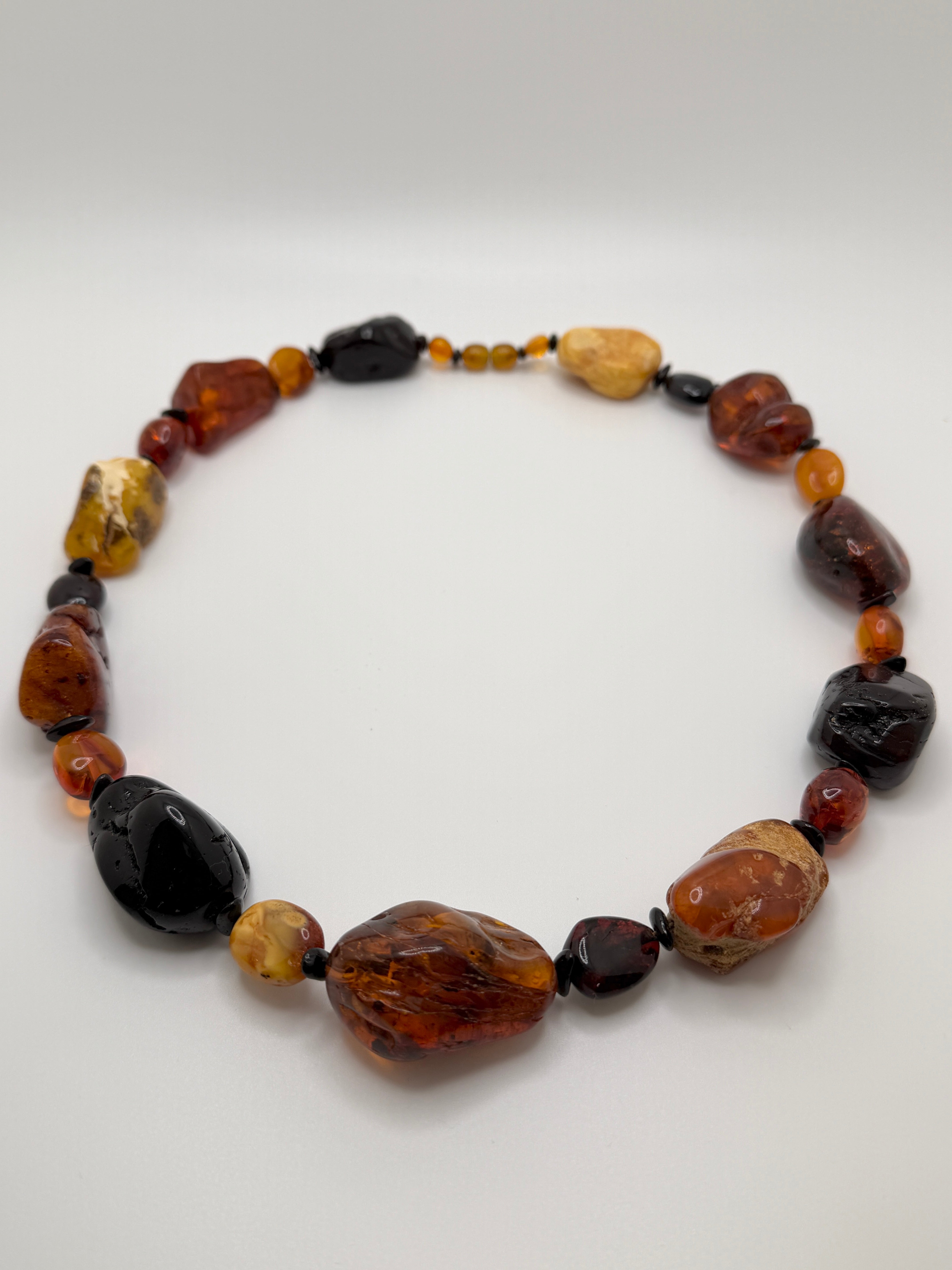 Oversized Multicolor Baltic Amber Chunk Necklace