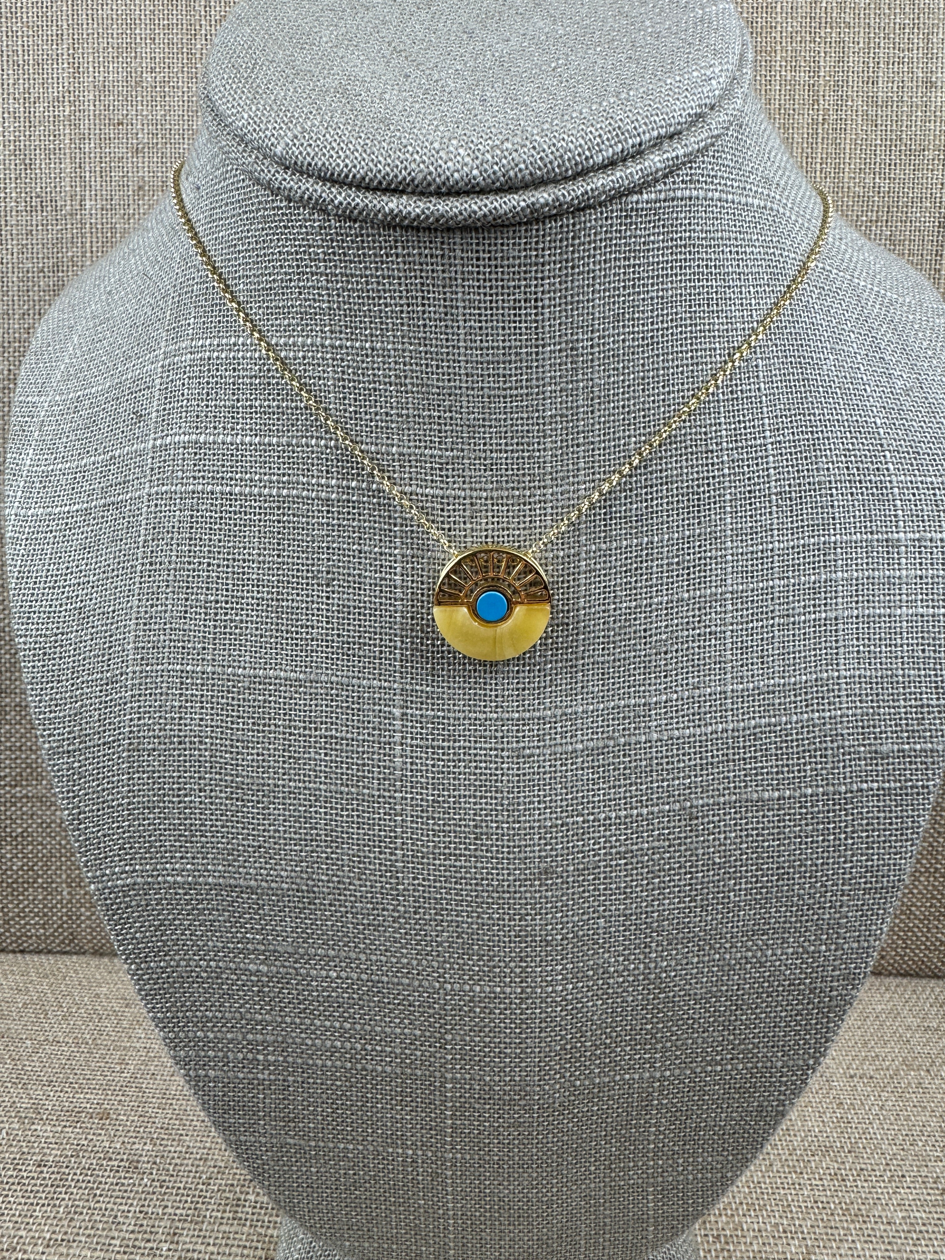 Canyon Sky Glow - Butterscotch amber and gold platted sterling silver necklace