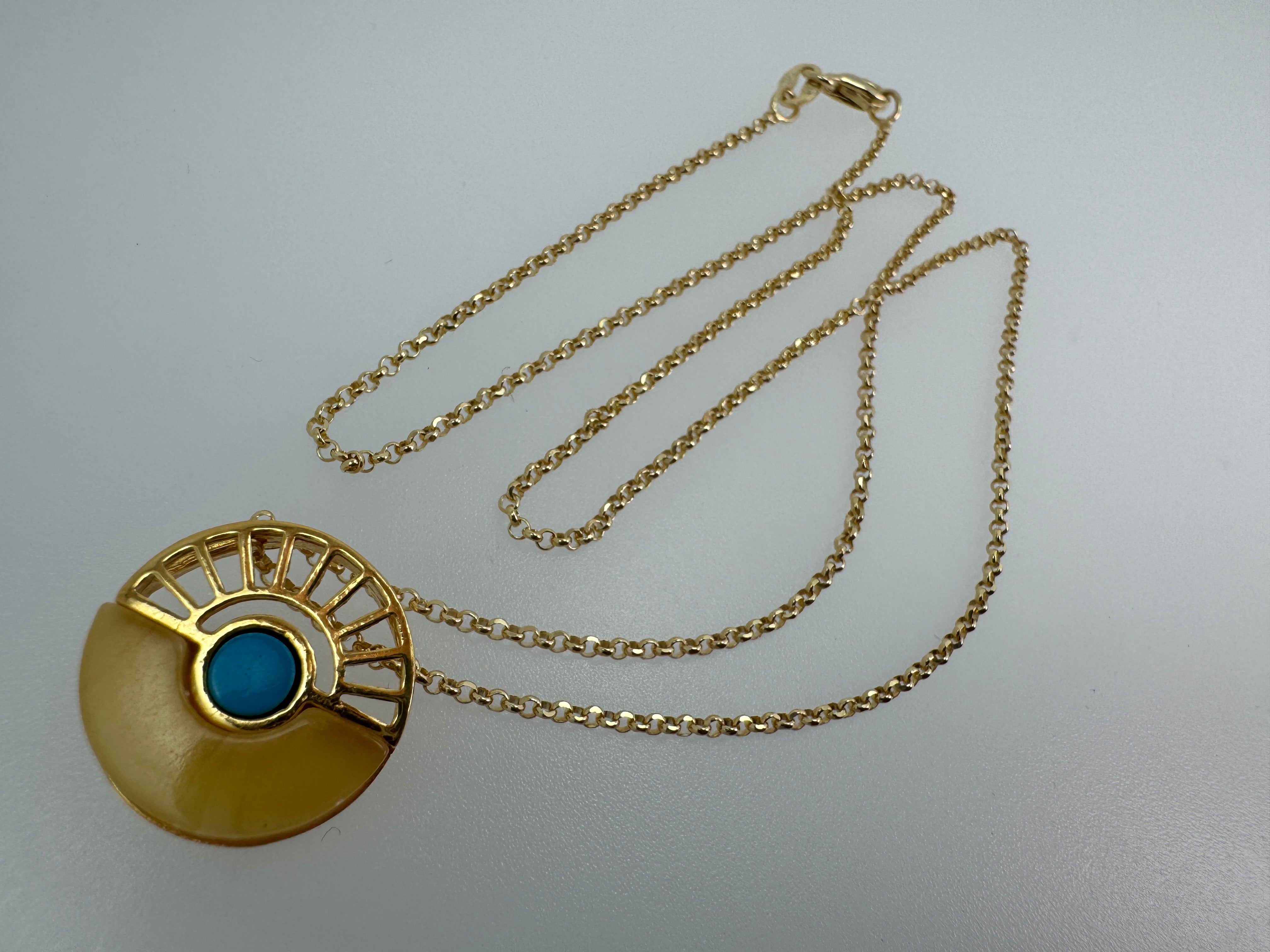 Canyon Sky Glow - Butterscotch amber and gold platted sterling silver necklace