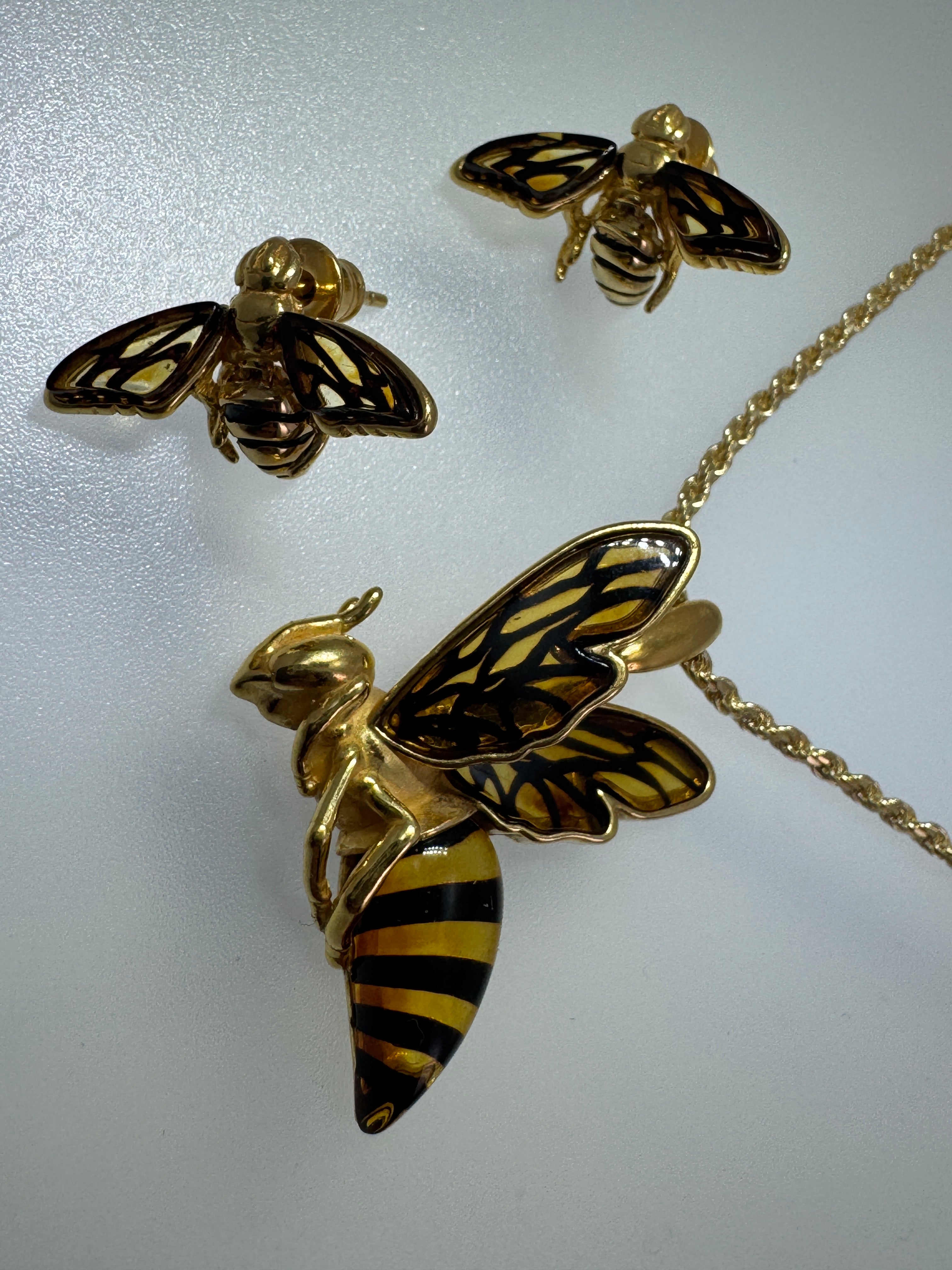 Baltic Amber Gold Bumblebee Earrings – Handcrafted in Gold Platted Sterling Silver