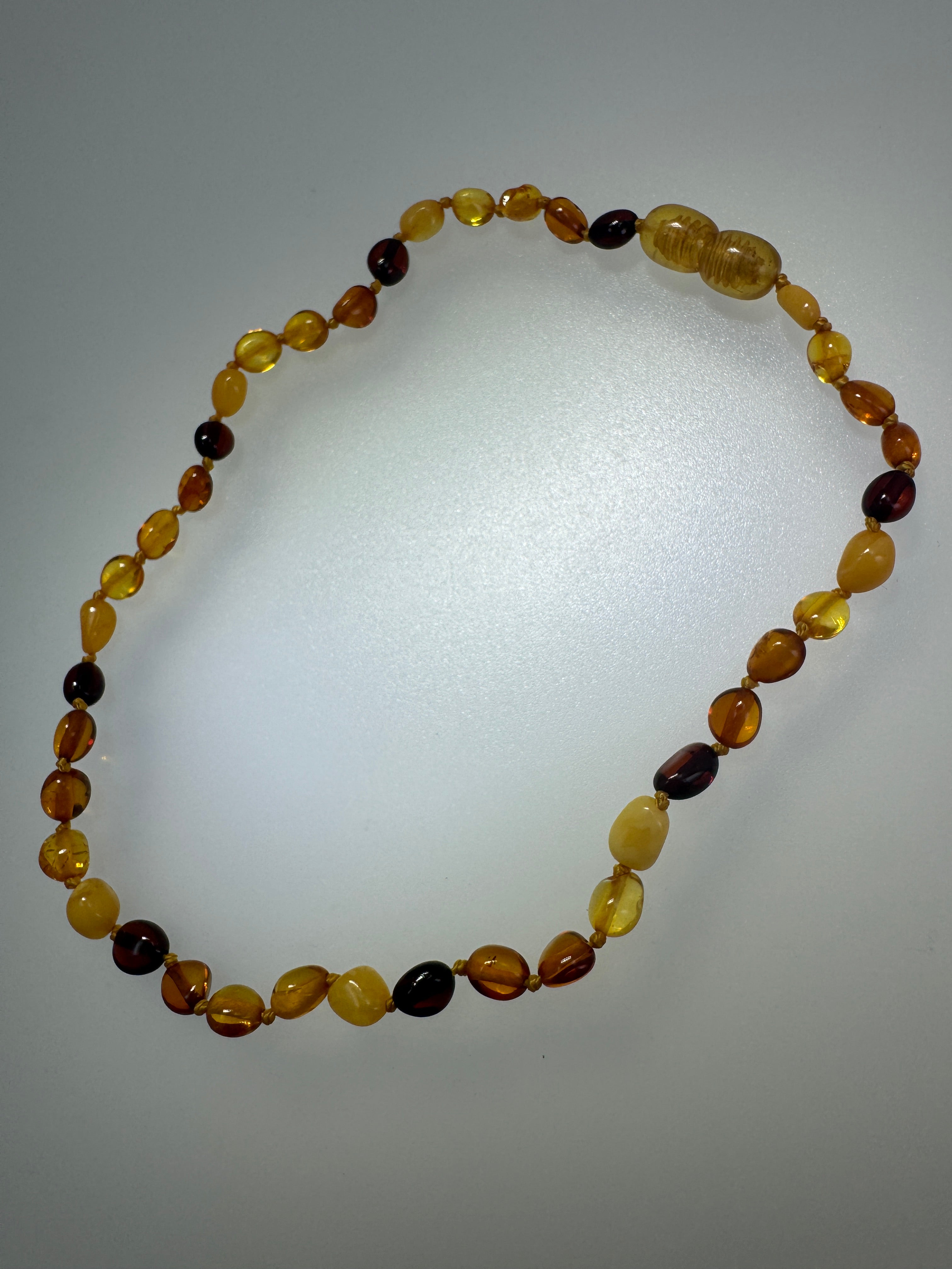 Genuine Baltic Amber Baby Teething Necklace – Cognac, Lemon, or Multicolor - Natural Pain Relief for Babies