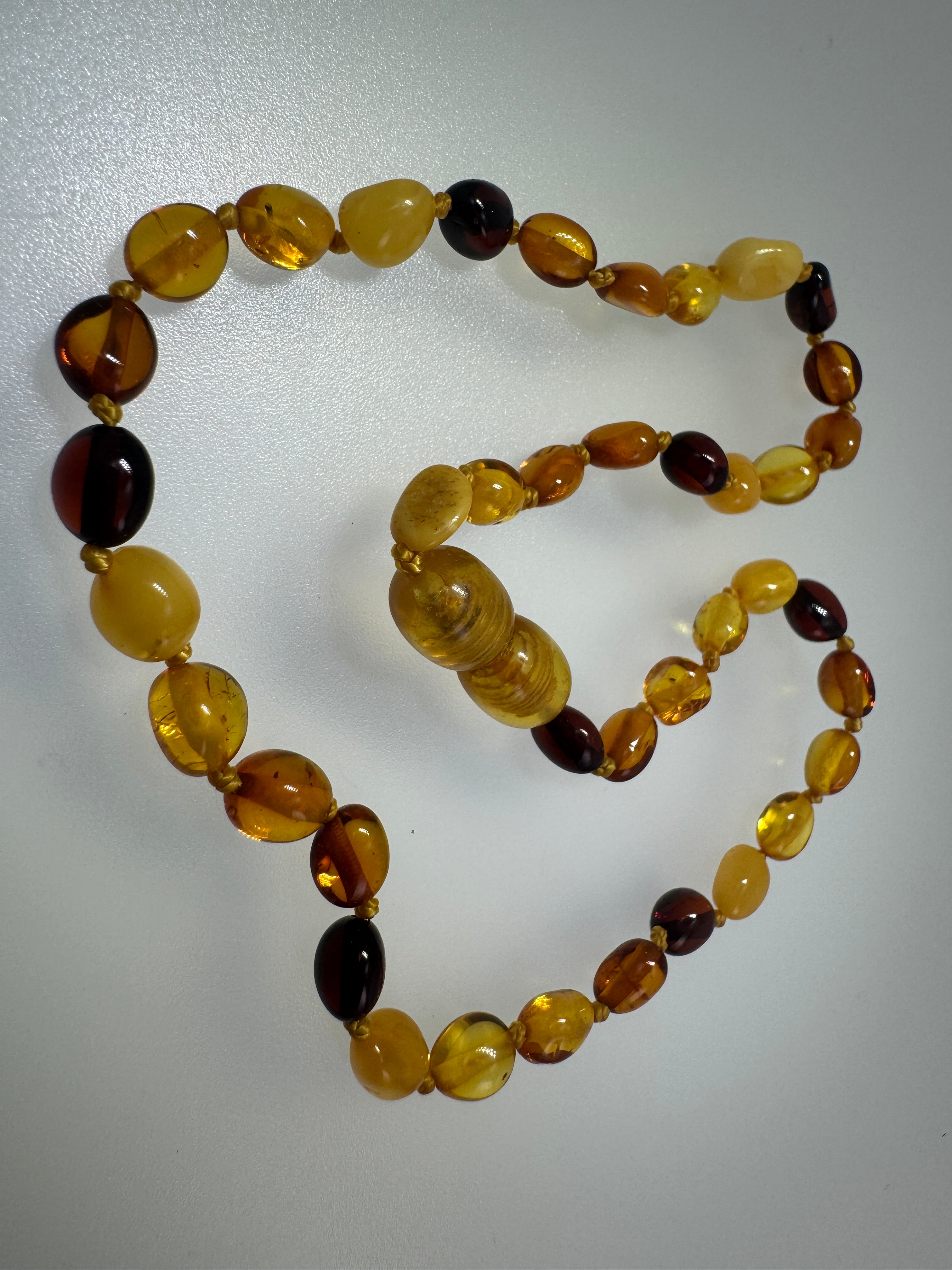 Genuine Baltic Amber Baby Teething Necklace – Cognac, Lemon, or Multicolor - Natural Pain Relief for Babies
