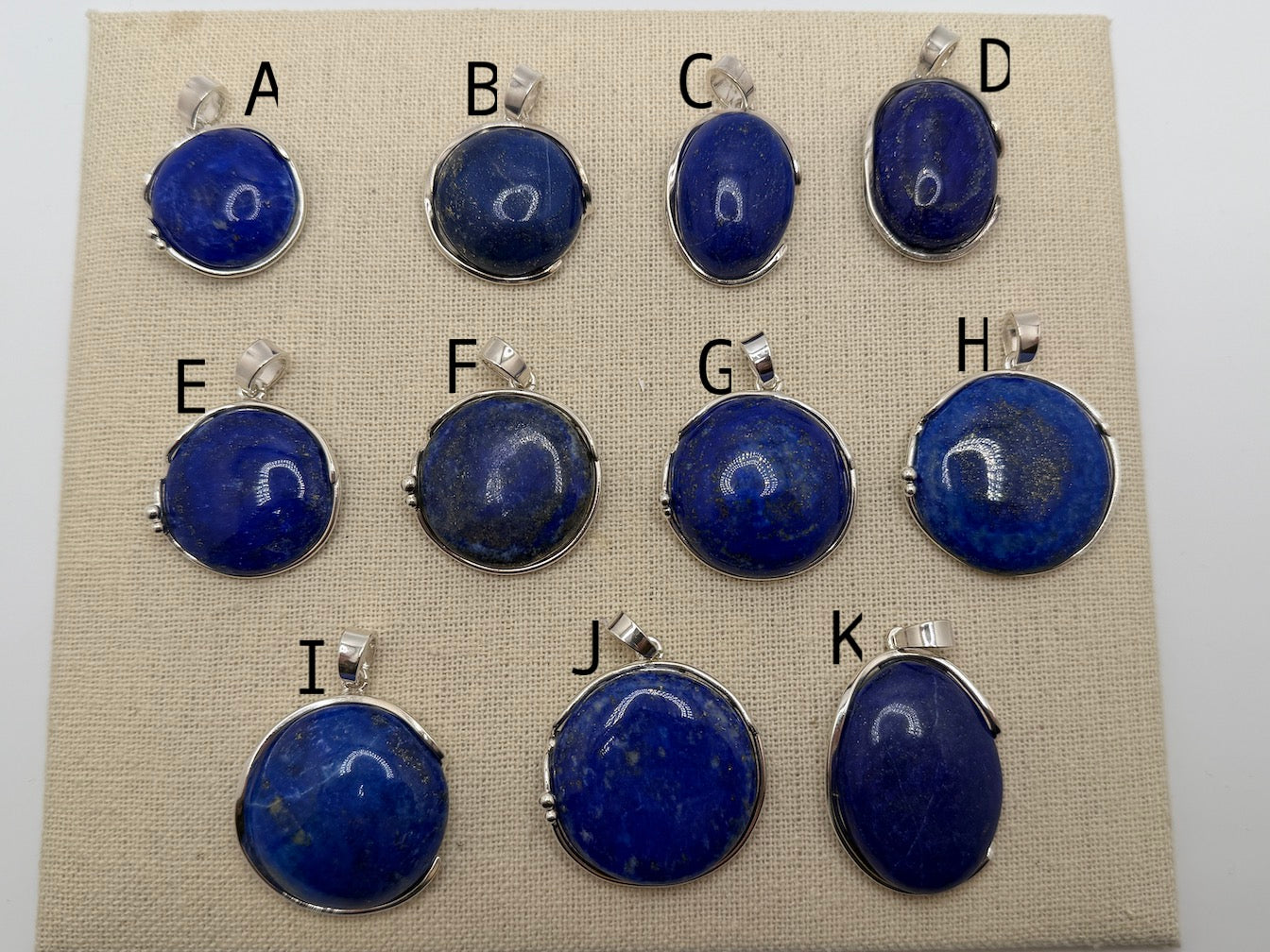 Blue Lapis Lazuli Pendant Necklace in Sterling Silver