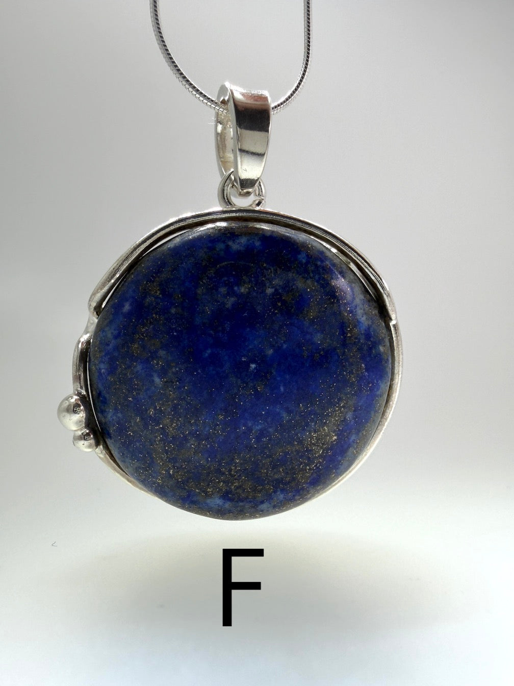 Blue Lapis Lazuli Pendant Necklace in Sterling Silver