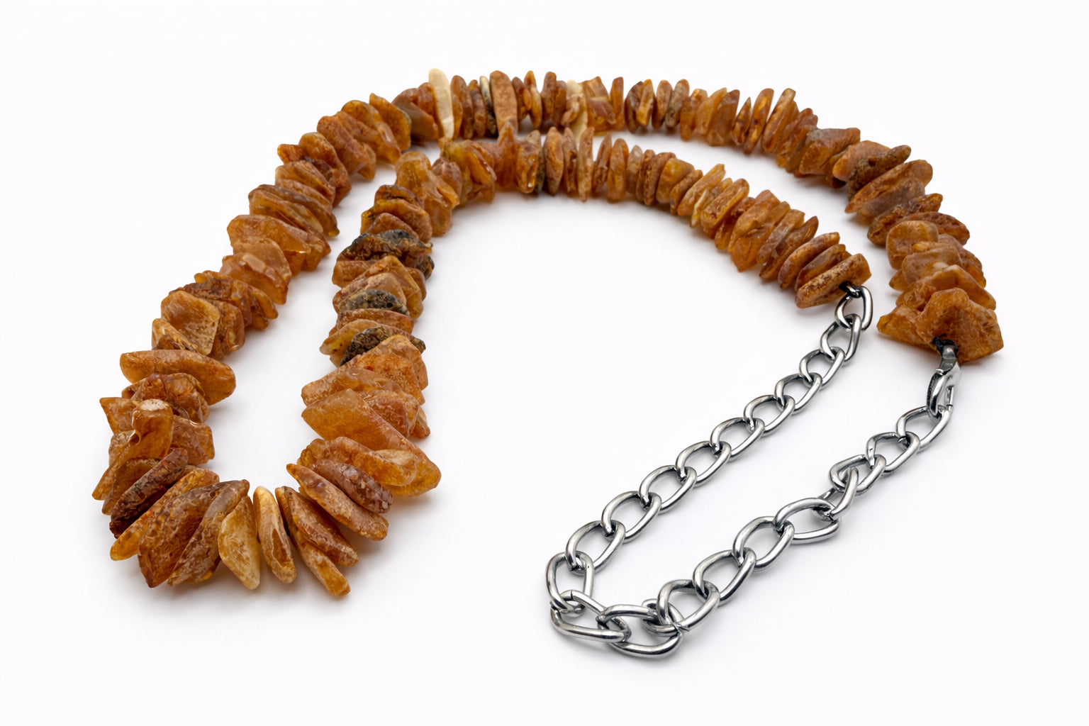 Genuine Baltic Amber Natural Unpolished Dog Collar Necklace