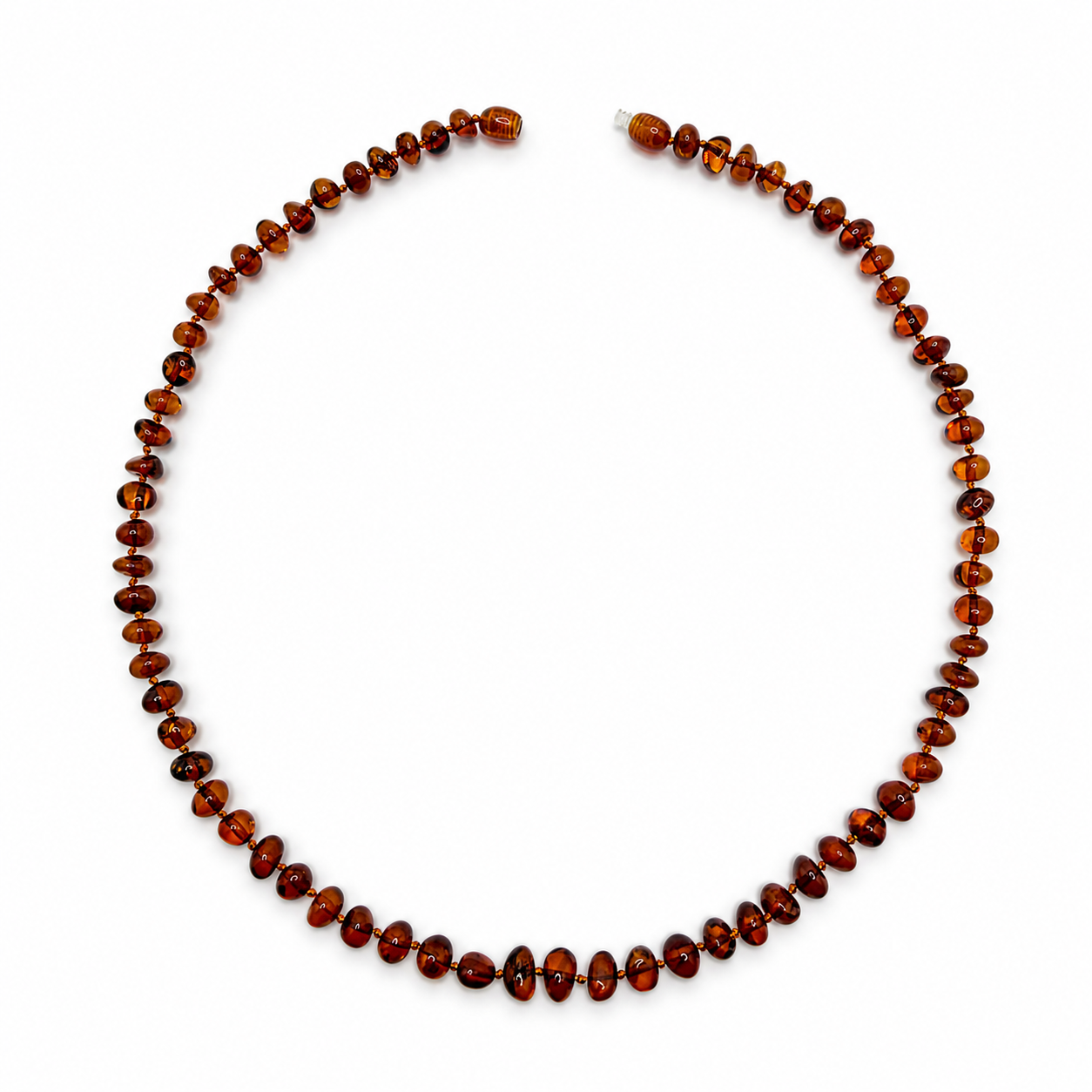 Genuine Baltic Amber Mother & Baby Matching Necklace Set – Honey Amber Beaded Necklace – Knotted Amber – Teething Necklace