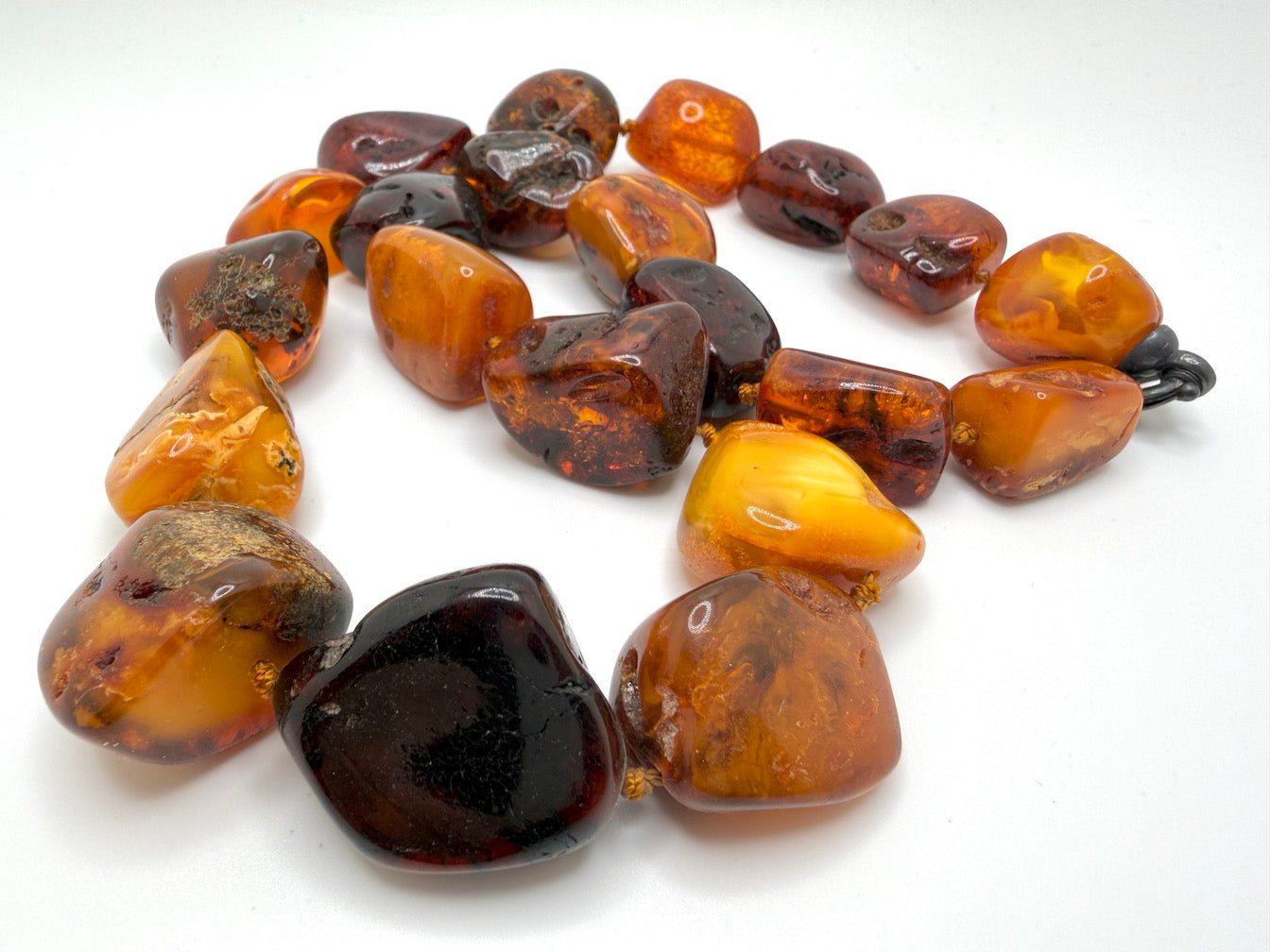 Museum Quality Butterscotch Baltic Amber Necklace – Natural Tumbled Beads, 24” Statement Piece
