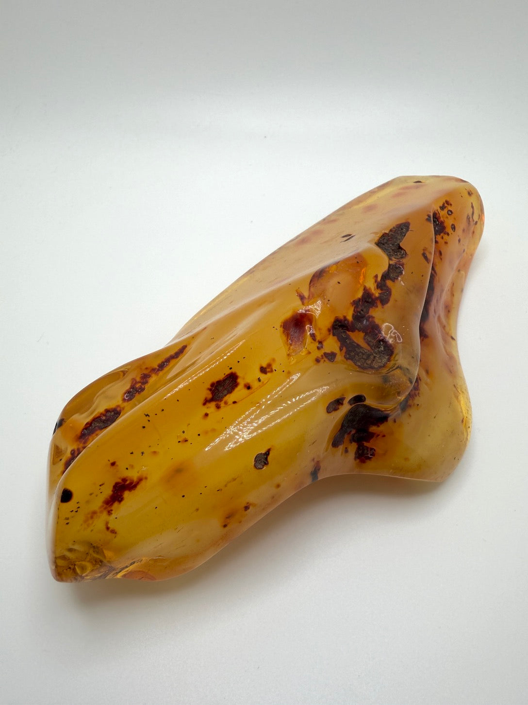 Natural Colombian Amber Chunk, Lemon Butterscotch Ombre Amber Specimen, Museum Quality - Rare Collector Stone