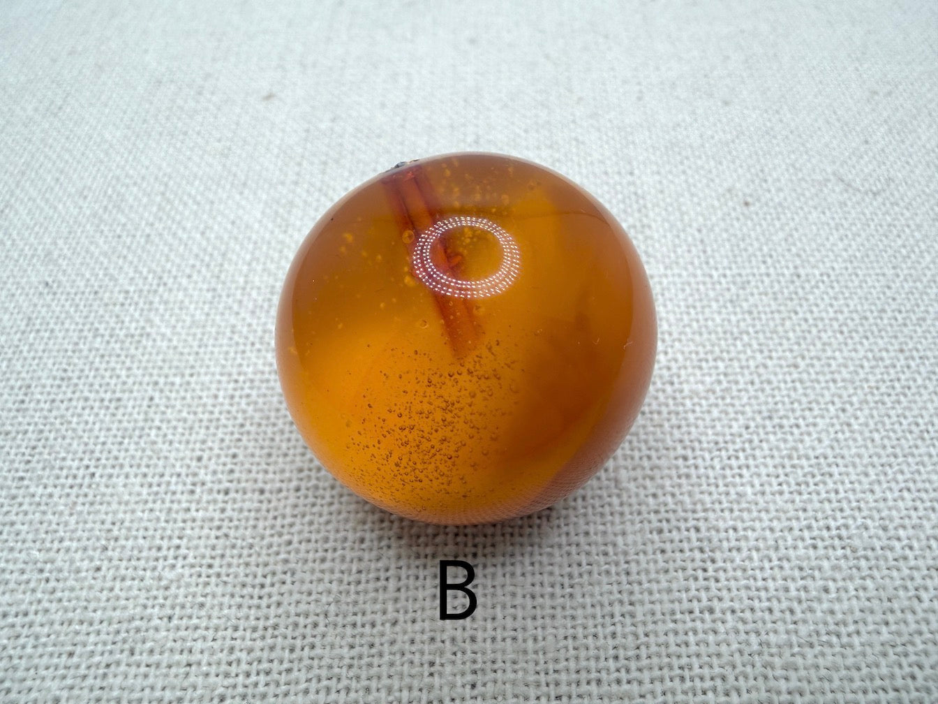 Oversized Baltic Amber Ball Pendant | Rare Butterscotch & Honey Yellow Amber | Large Perfect Round Drilled Amber Sphere