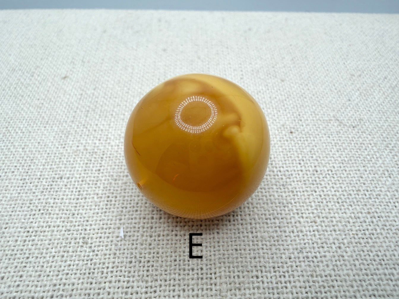 Oversized Baltic Amber Ball Pendant | Rare Butterscotch & Honey Yellow Amber | Large Perfect Round Drilled Amber Sphere