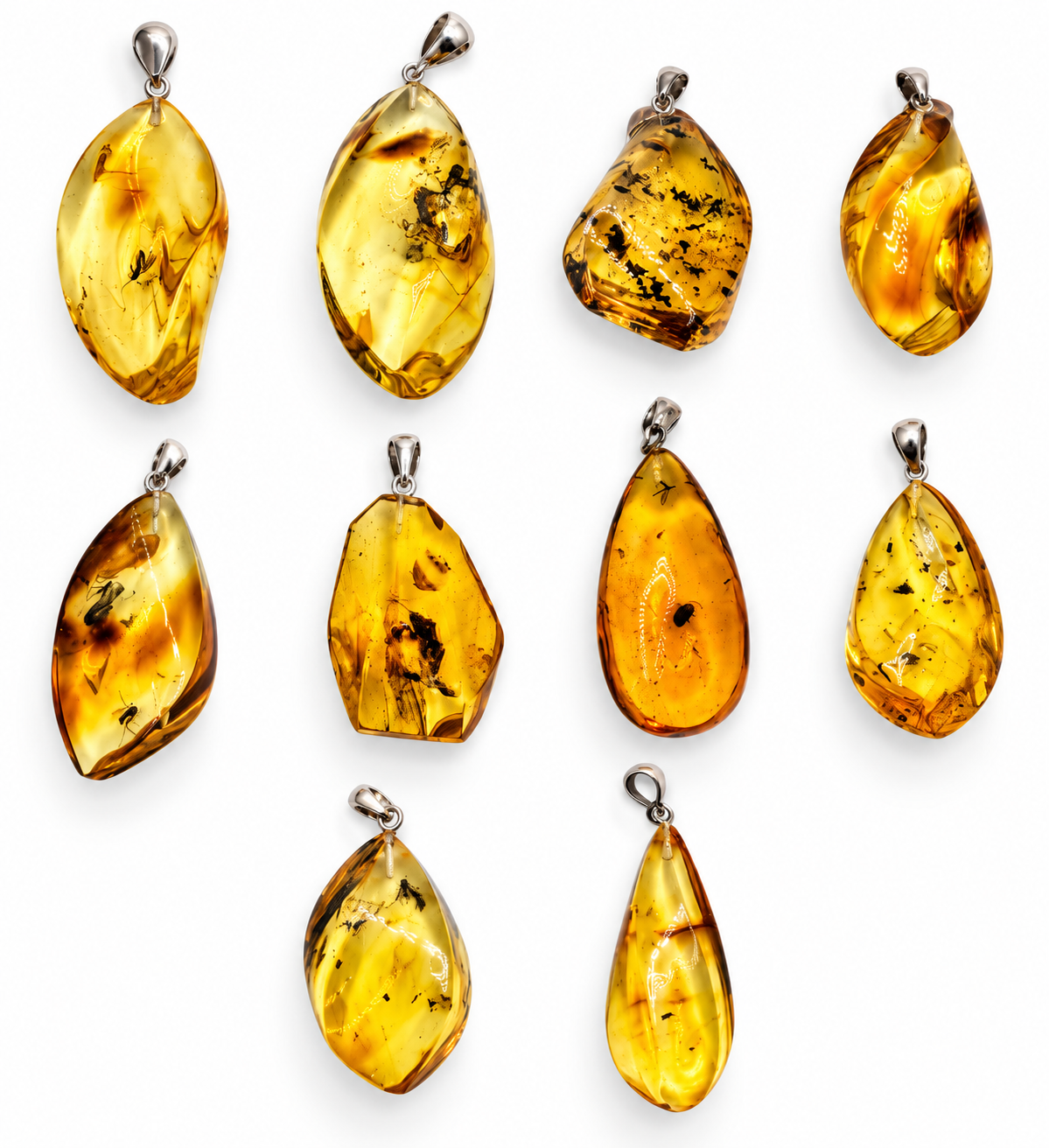 Rare Baltic Amber Insect Inclusion Pendant Necklace, Genuine Amber Fossil Jewelry,
