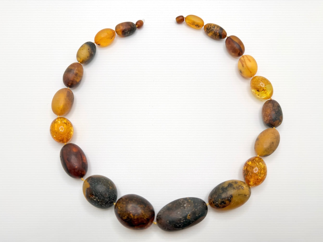 Museum Quality Butterscotch Baltic Amber Necklace – Natural Tumbled Beads, 22” Statement Piece