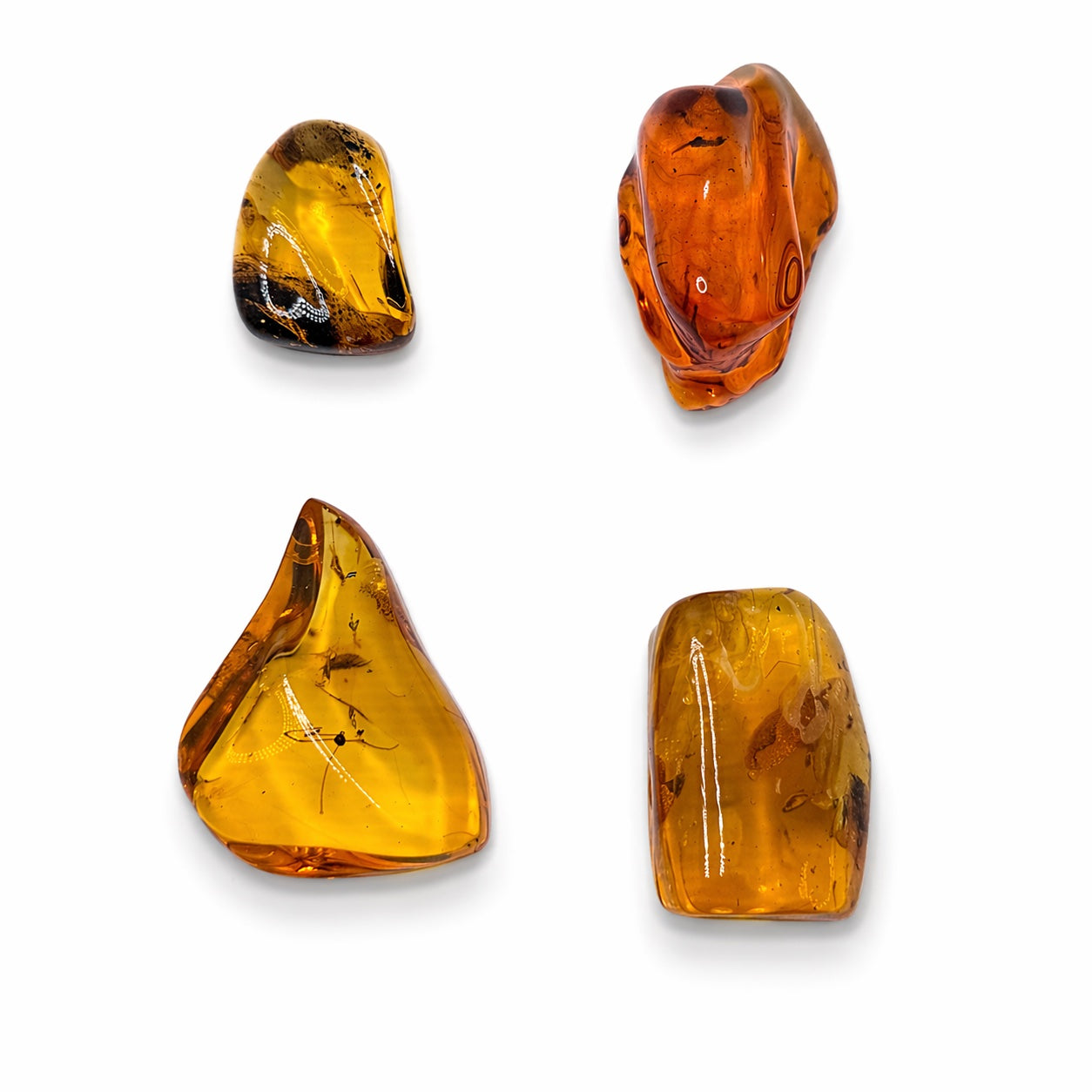 Genuine Baltic Amber Collector Chunks – Museum Quality Fossil Amber with Inclusions – One of a Kind Specimens – Natural Raw Amber Pieces